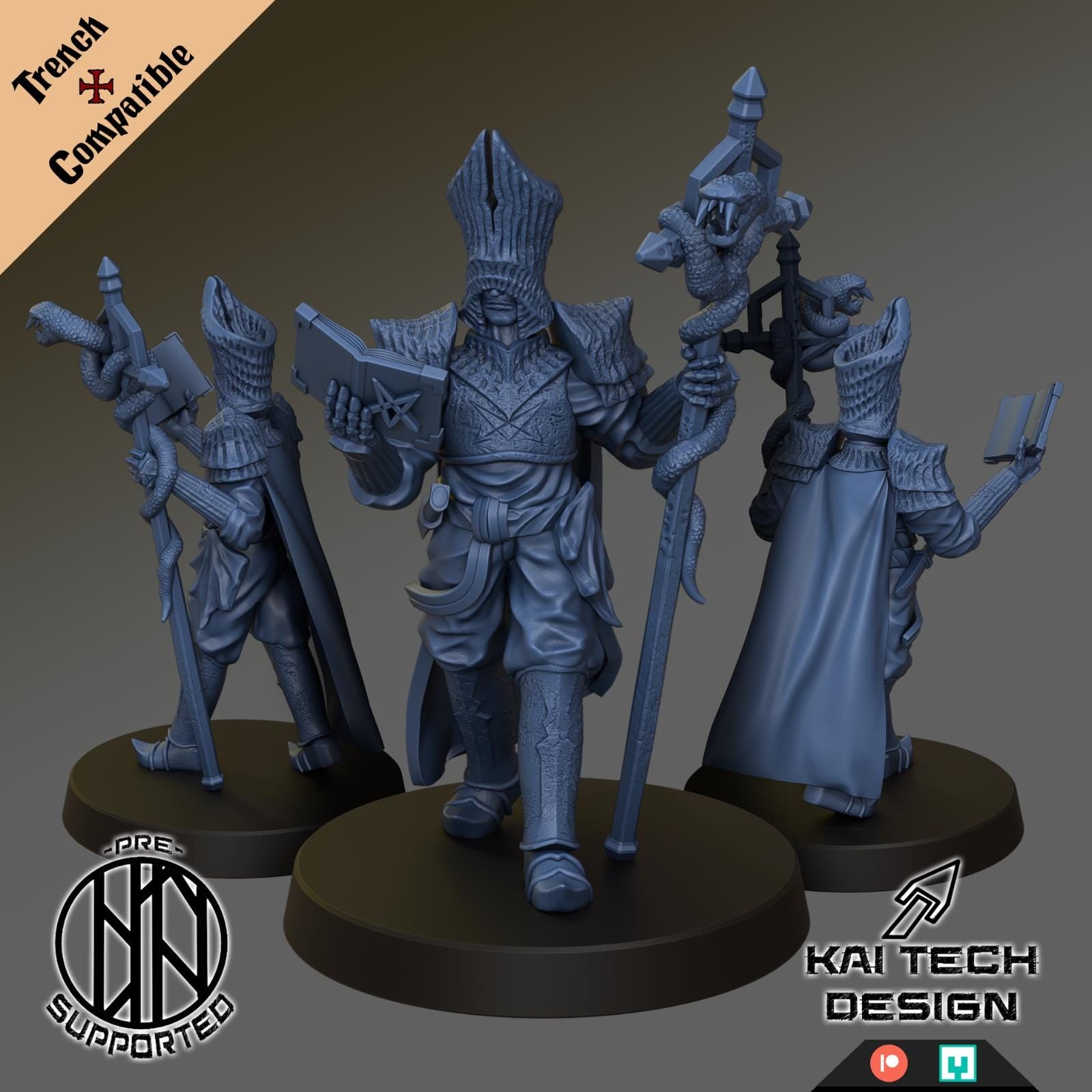 Trench Crusade Heretic Priest Compatible - Kai Tech Design - Trench Style Bases