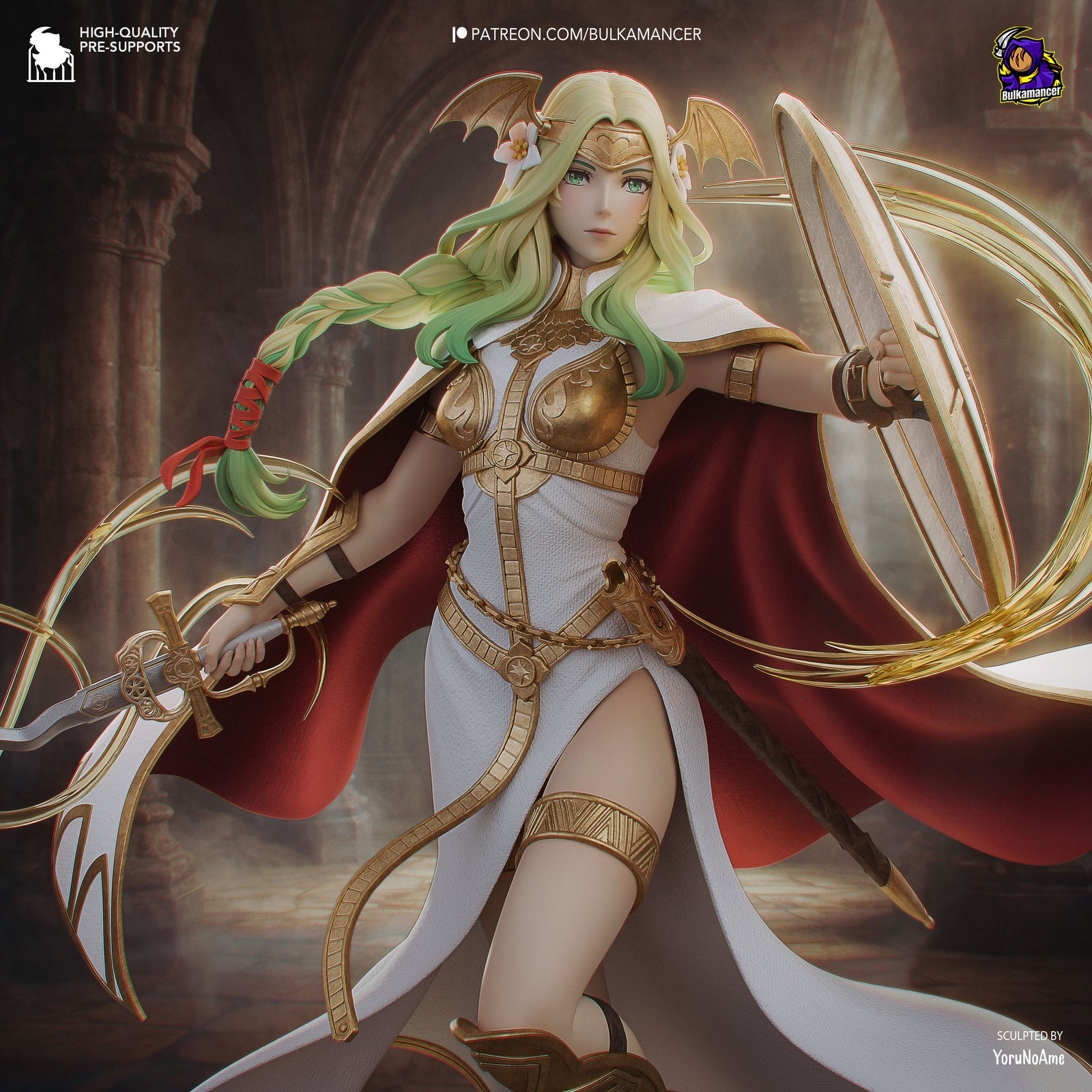 Saint of Legend Resin Statue •Warrior Display Figure Unpainted Collector Model