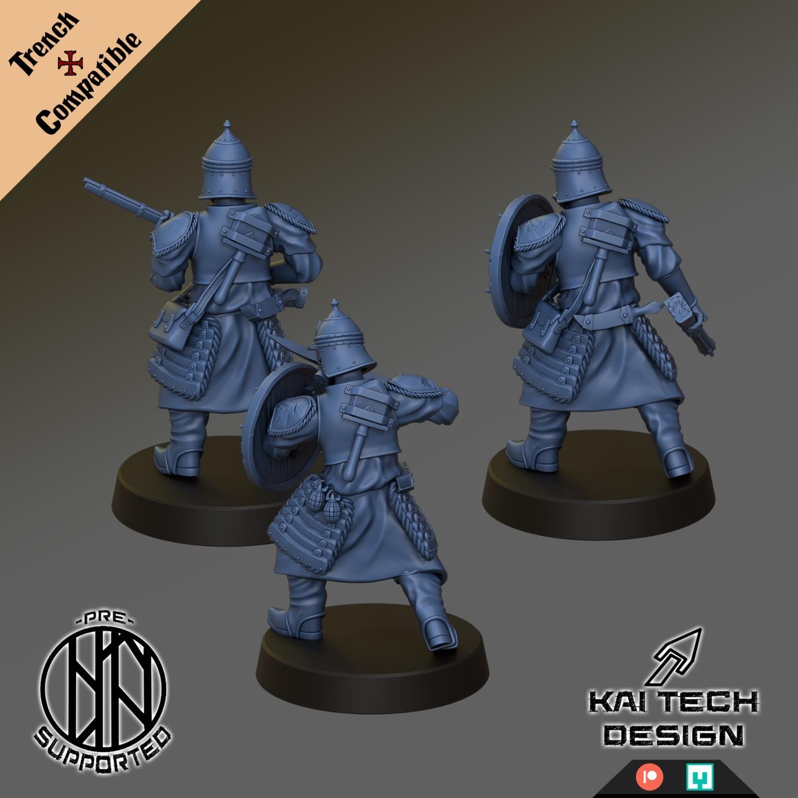 Trench Crusade Compatible Sultanate Sappers With Trench Style bases!