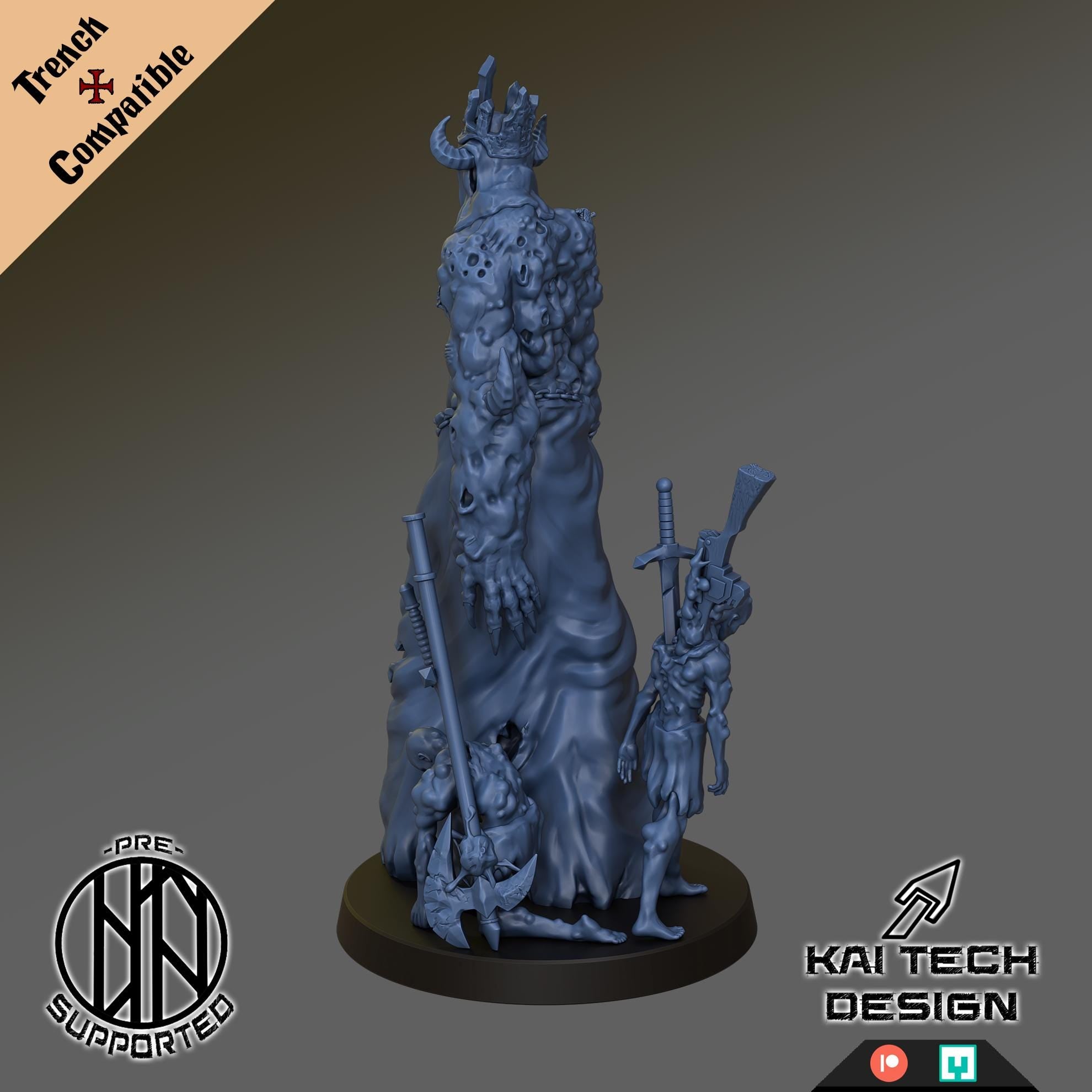 Trench Crusade Compatible - Cult Of The Black Grail Warband Set With Bases