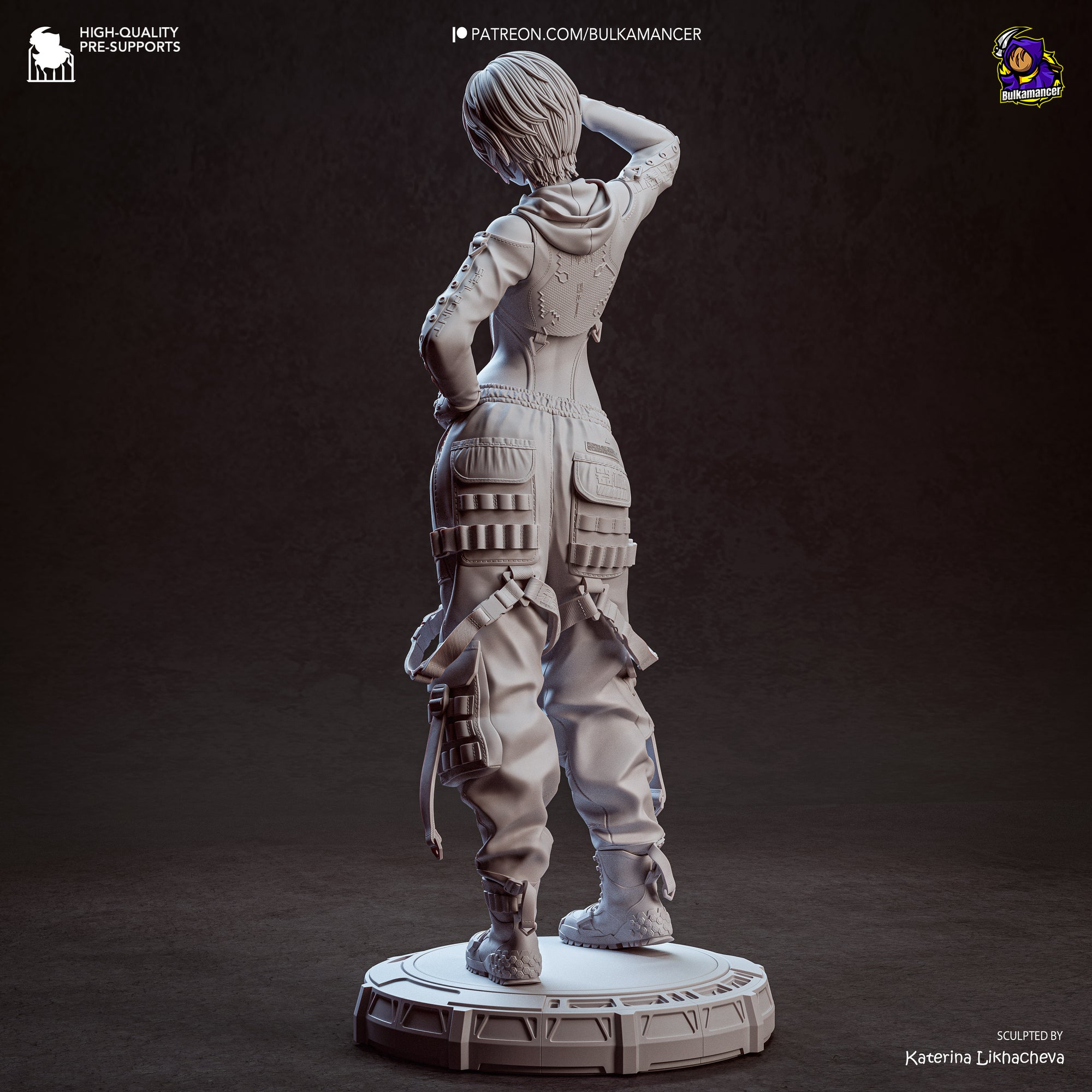 Airborne Squad Engineer • 205mm Sci-FiDisplay Figure • Bulkamancer • Unpainted