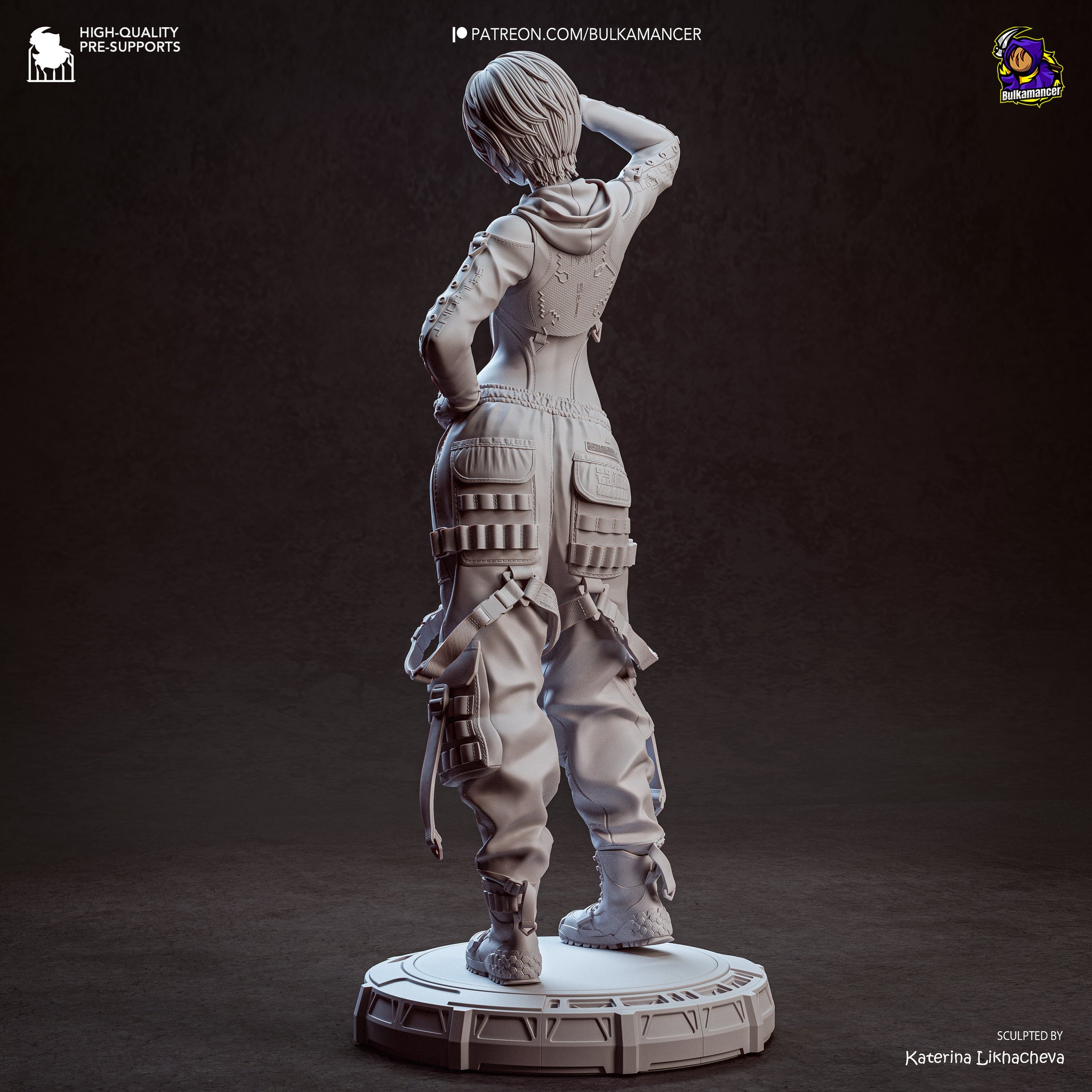 Airborne Squad Engineer • 205mm Sci-FiDisplay Figure • Bulkamancer • Unpainted