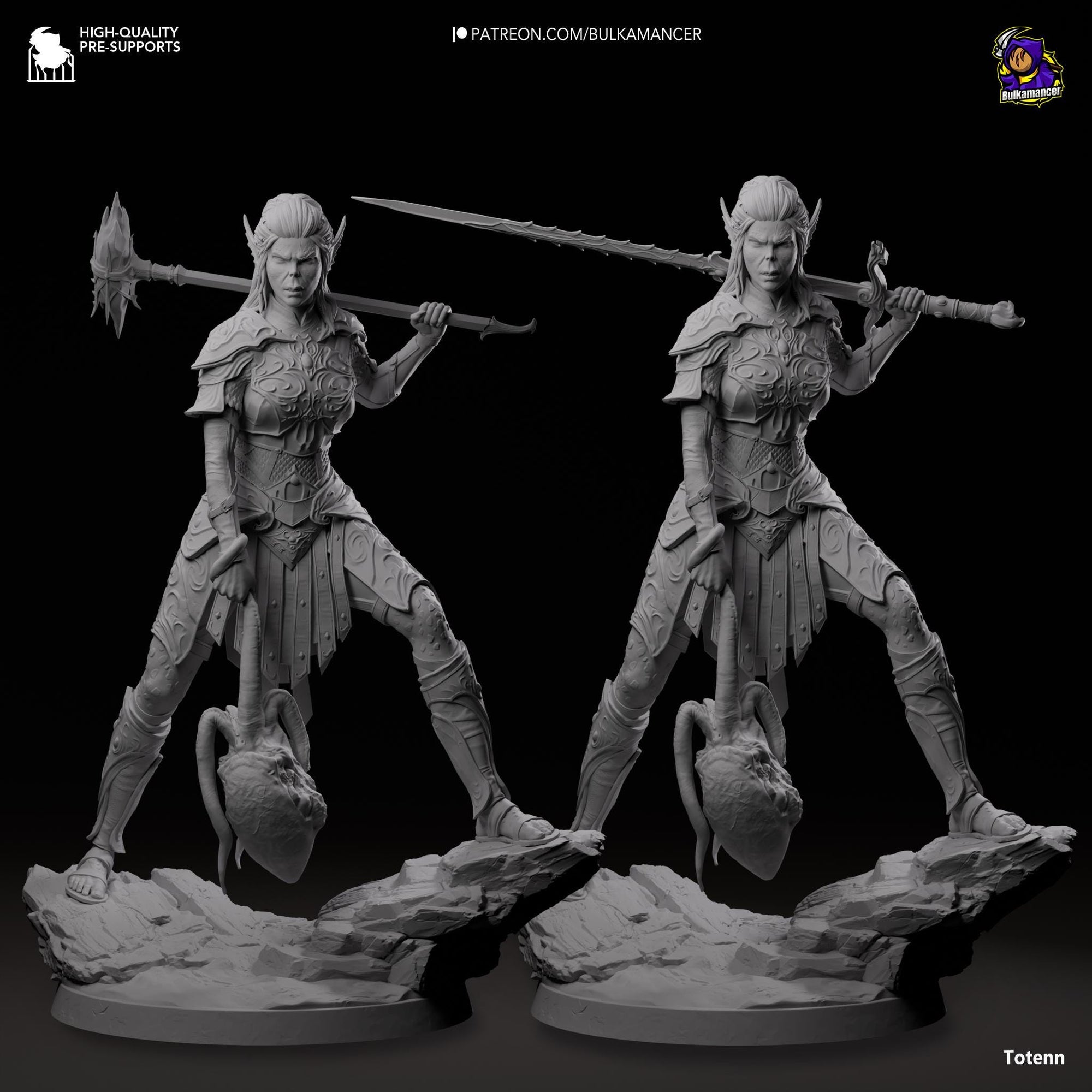 a couple of figurines that are on a table
