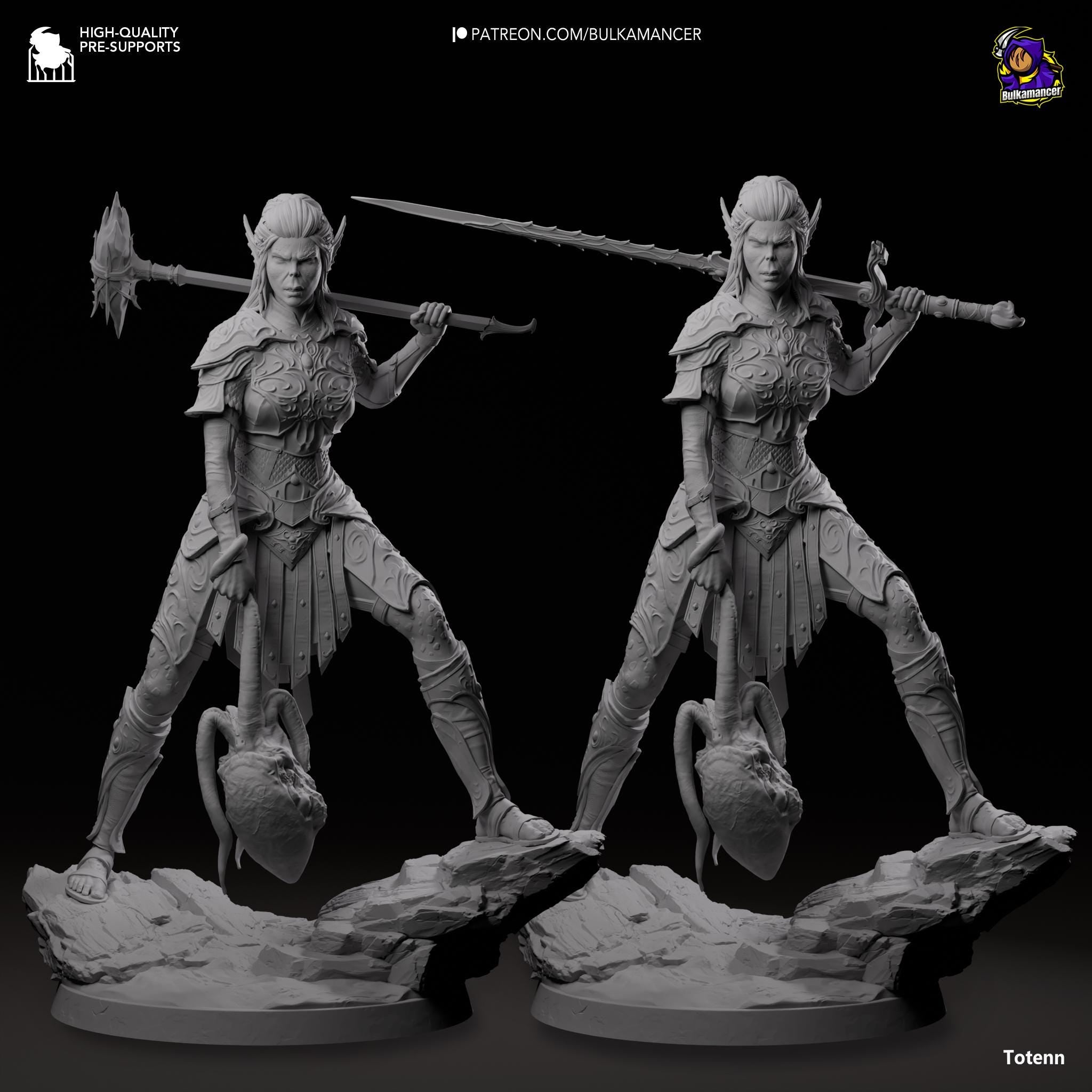 a couple of figurines that are on a table