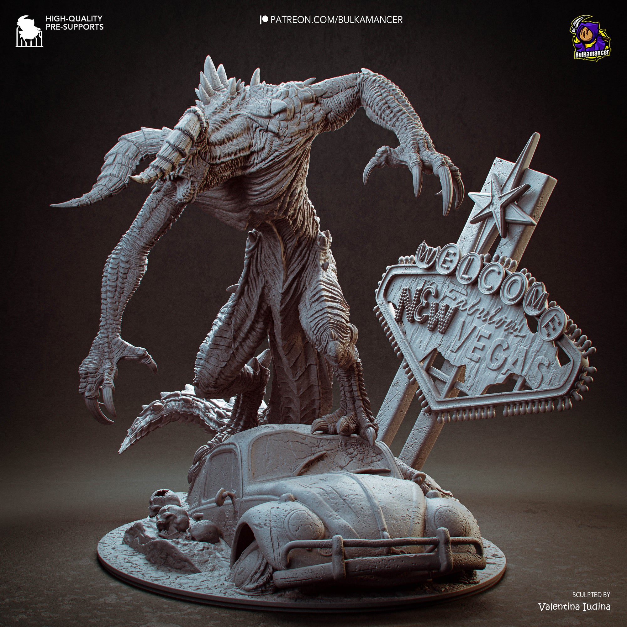 Claw of the Wasteland  Post-Apocalyptic Display Figure • Bulkamancer • Unpainted