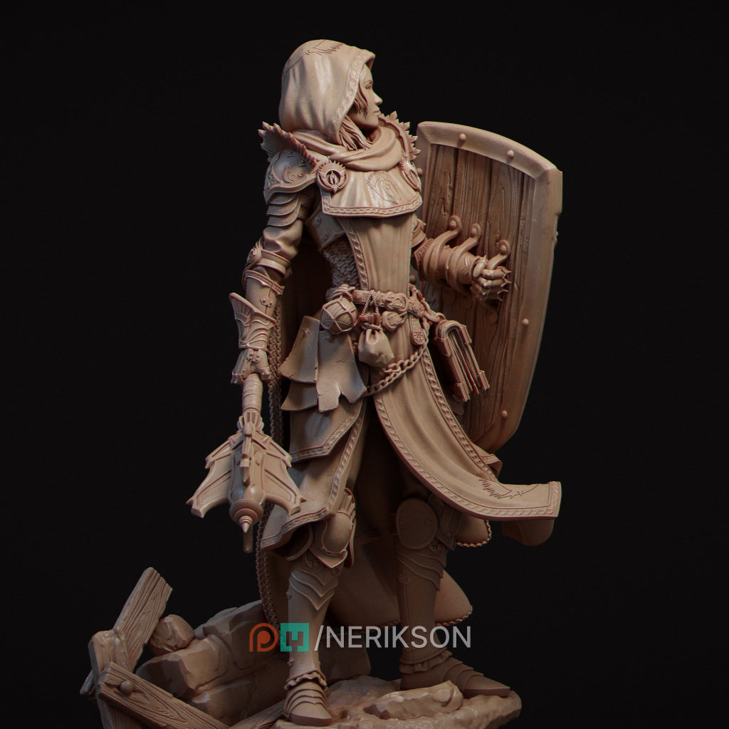 Madeleine Cleric of Light | Fantasy Cleric Figure | Unpainted Resin Display