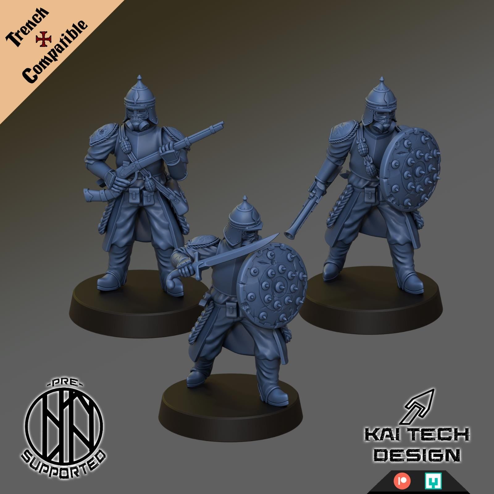 Trench Crusade Compatible Sultanate Sappers With Trench Style bases!