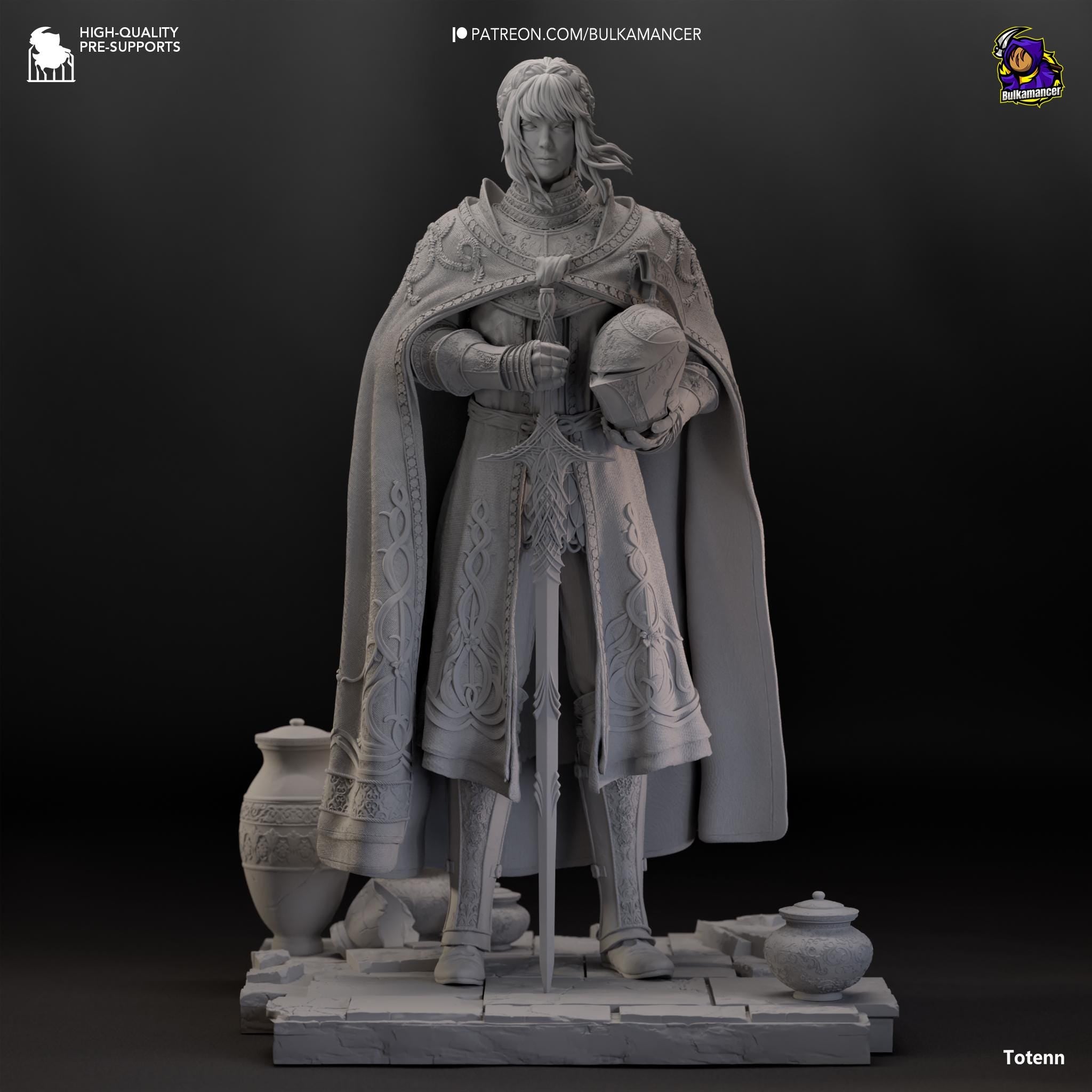 a statue of a man holding a vase