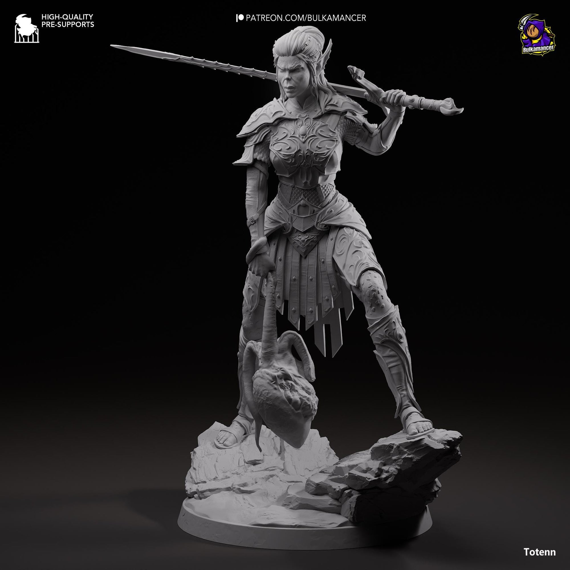 a statue of a woman holding a sword