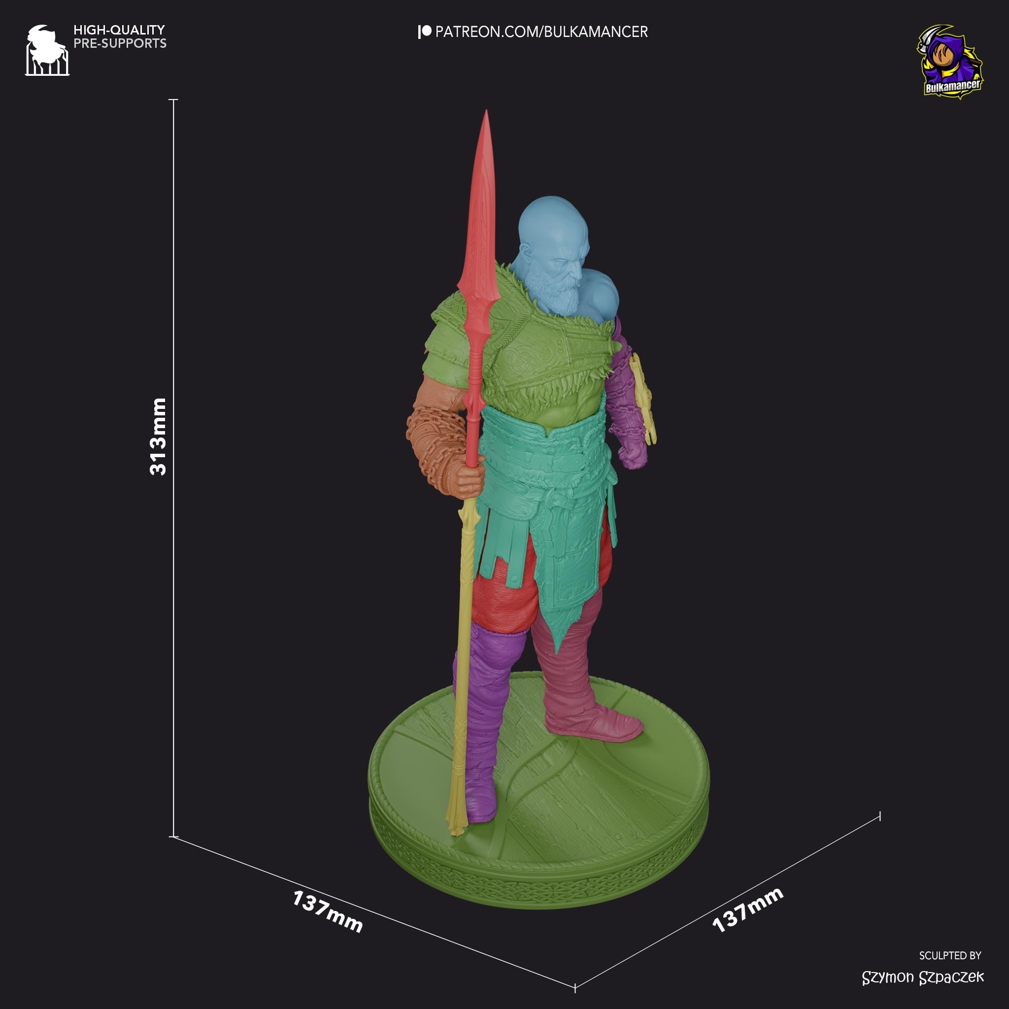 a figurine of a man with a spear and shield