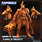 Trench Crusade Compatible– Annointed Flamer of Brutality – Trench Bases Included