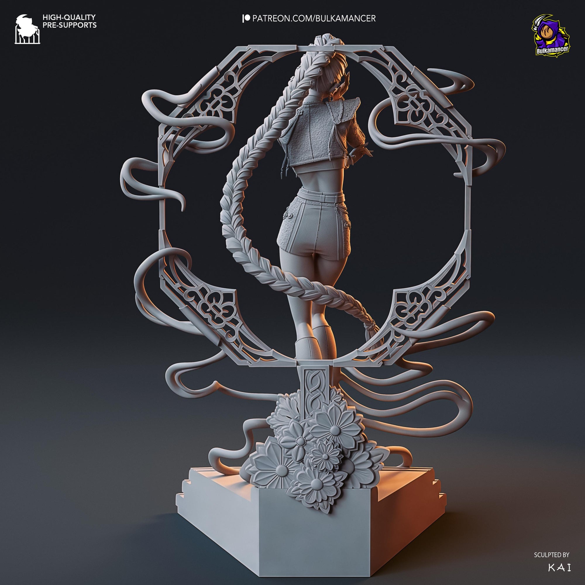 Golden Vocalist” – Unpainted Resin Statue by Bulkmancer | K-Pop Demon Hunter