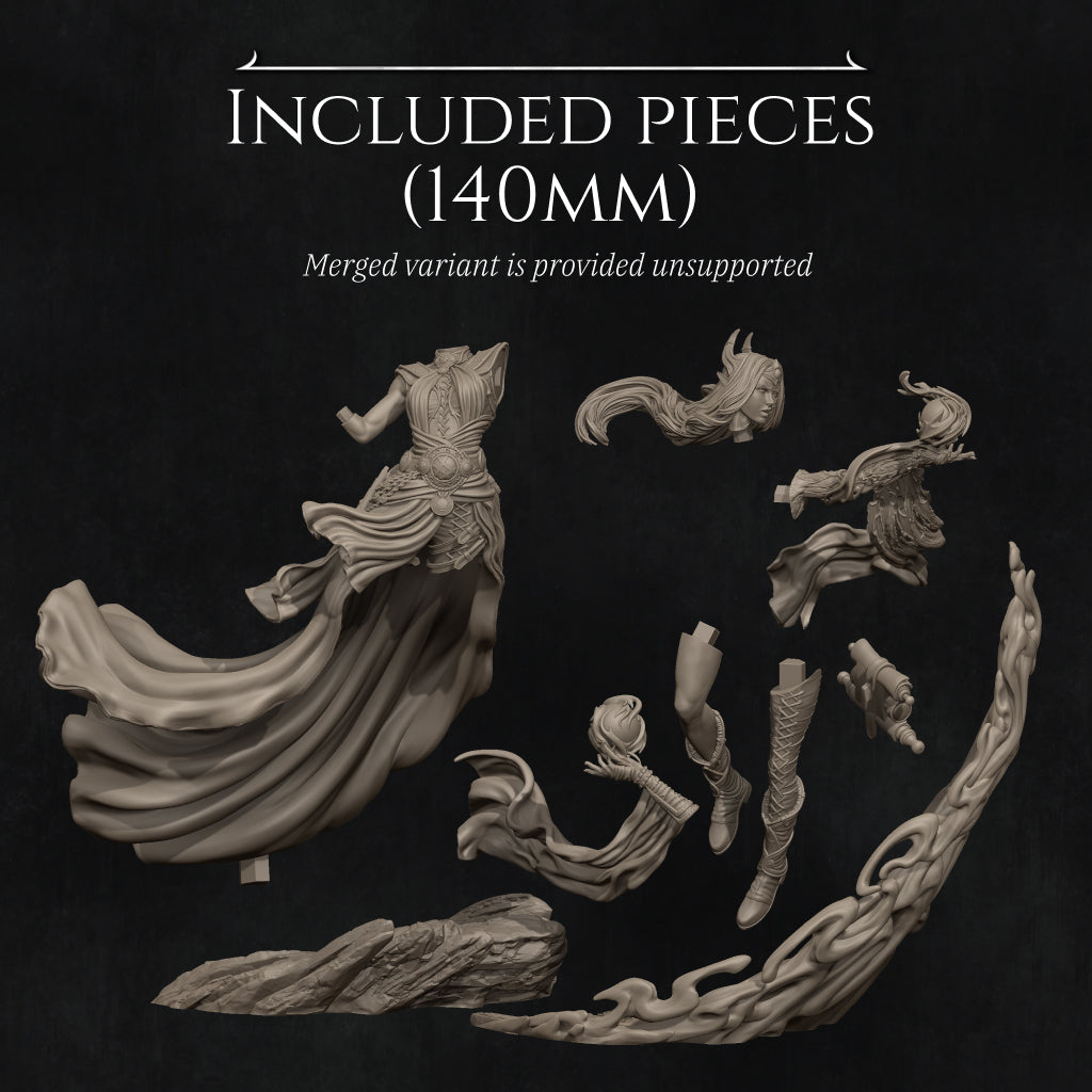 Price of Magic | Fantasy Sorceress Miniature by Nerikson | Unpainted Resin Model