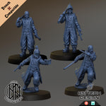 Antioch Lieutenant Squad x4 | Trench Compatible Resin Miniatures | Grimdark Infantry Officers | Unpainted Resin Models | Kai Tech Design