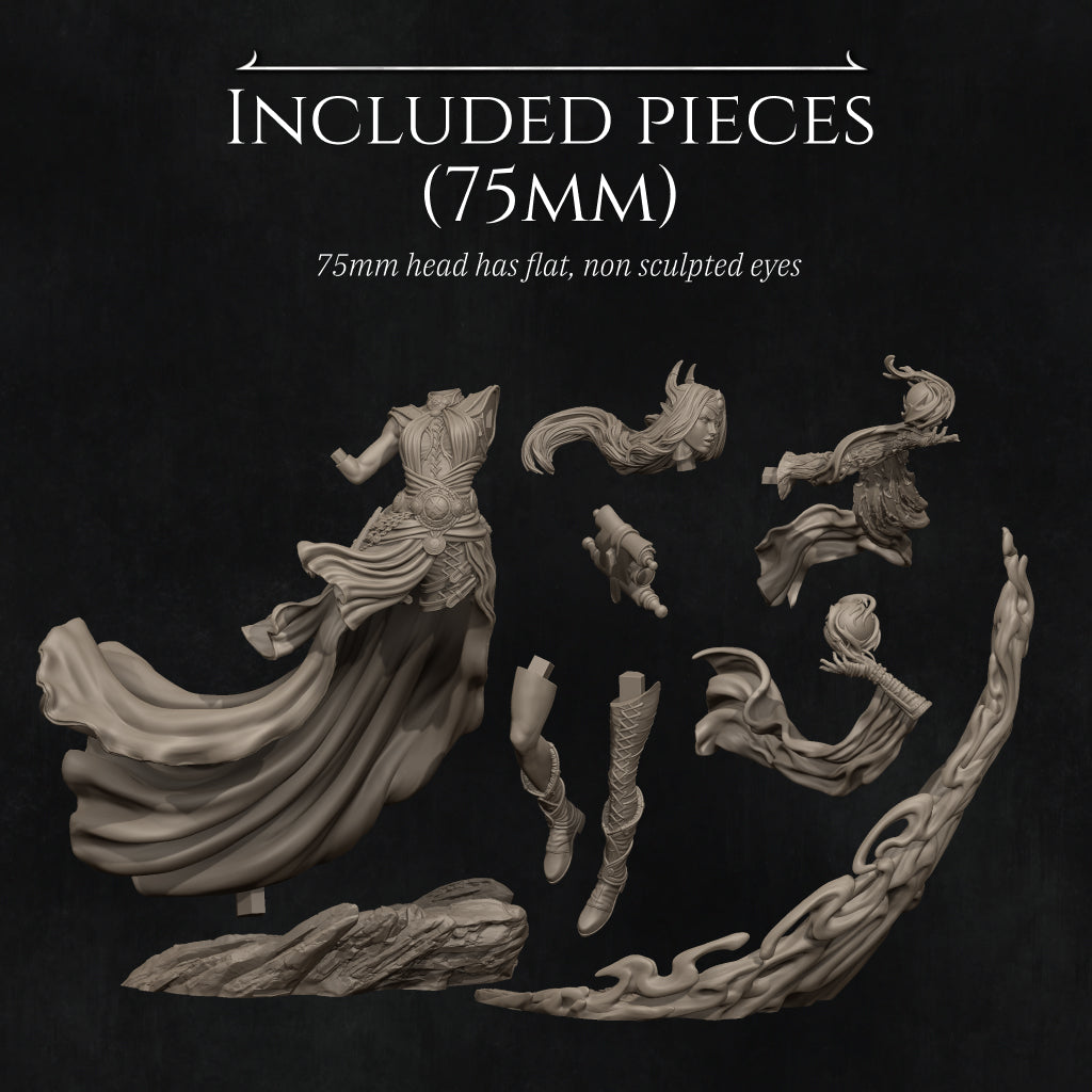 Price of Magic | Fantasy Sorceress Miniature by Nerikson | Unpainted Resin Model