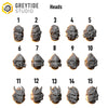 Anvil Wardens Assorted Heads x20 | Salamander Proxy Bitz | Grimdark Conversion