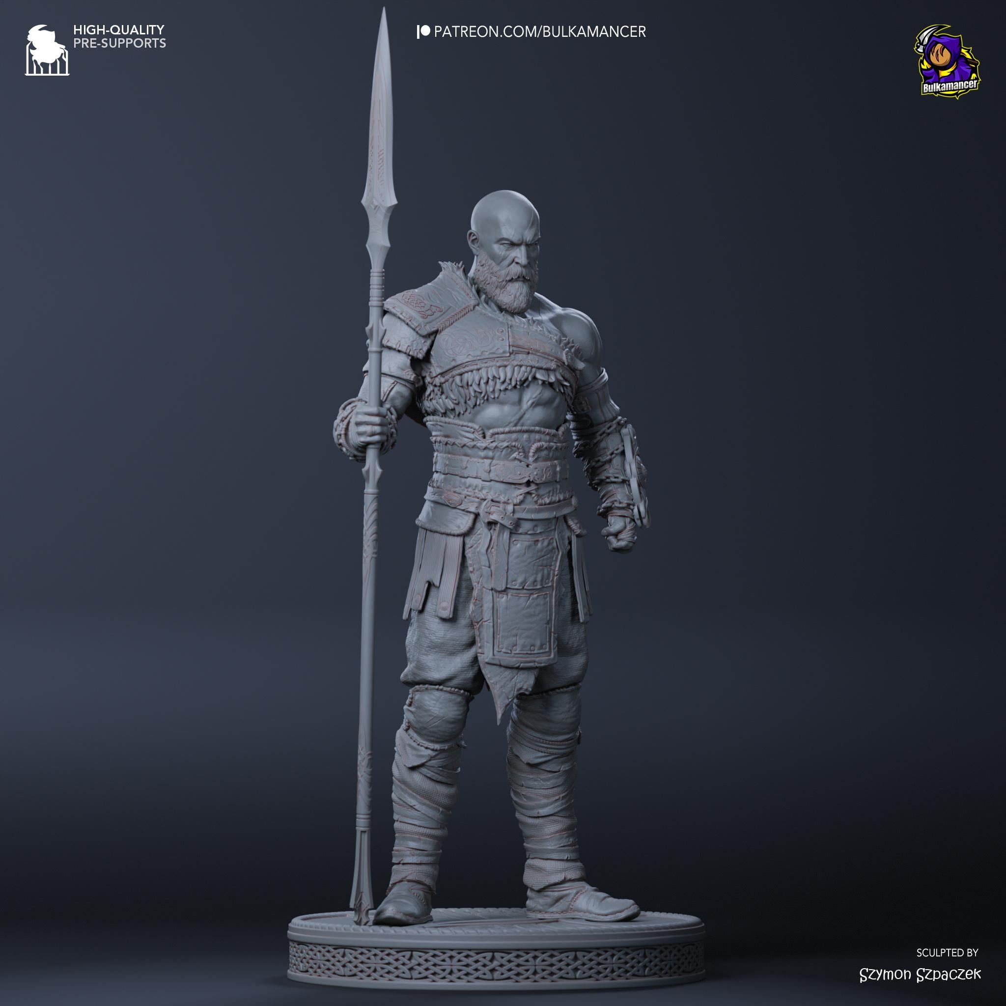 a statue of a man with a sword and armor