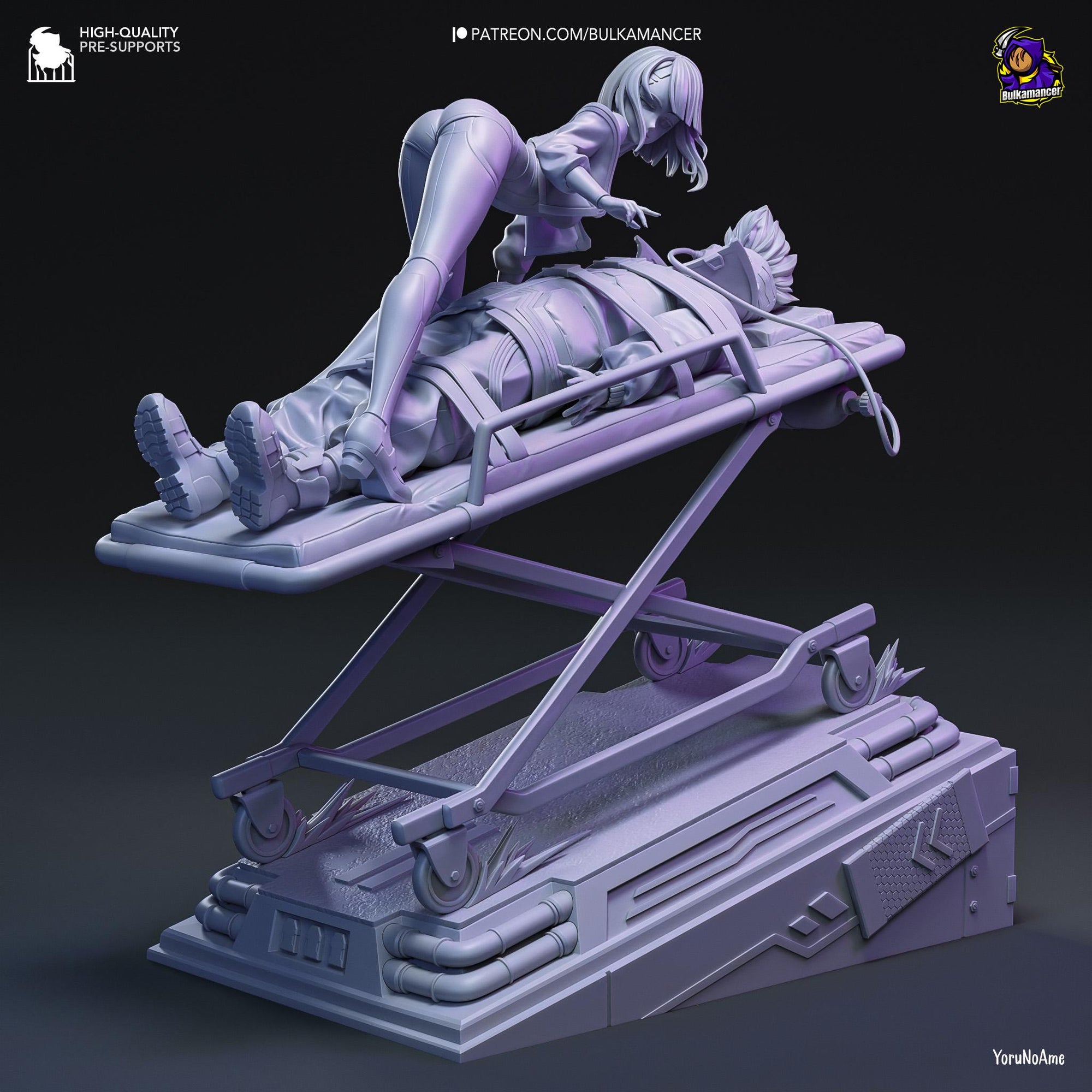 Lucy & David Unpainted Resin Figurine | Cyberpunk Edgerunners Collector Statue