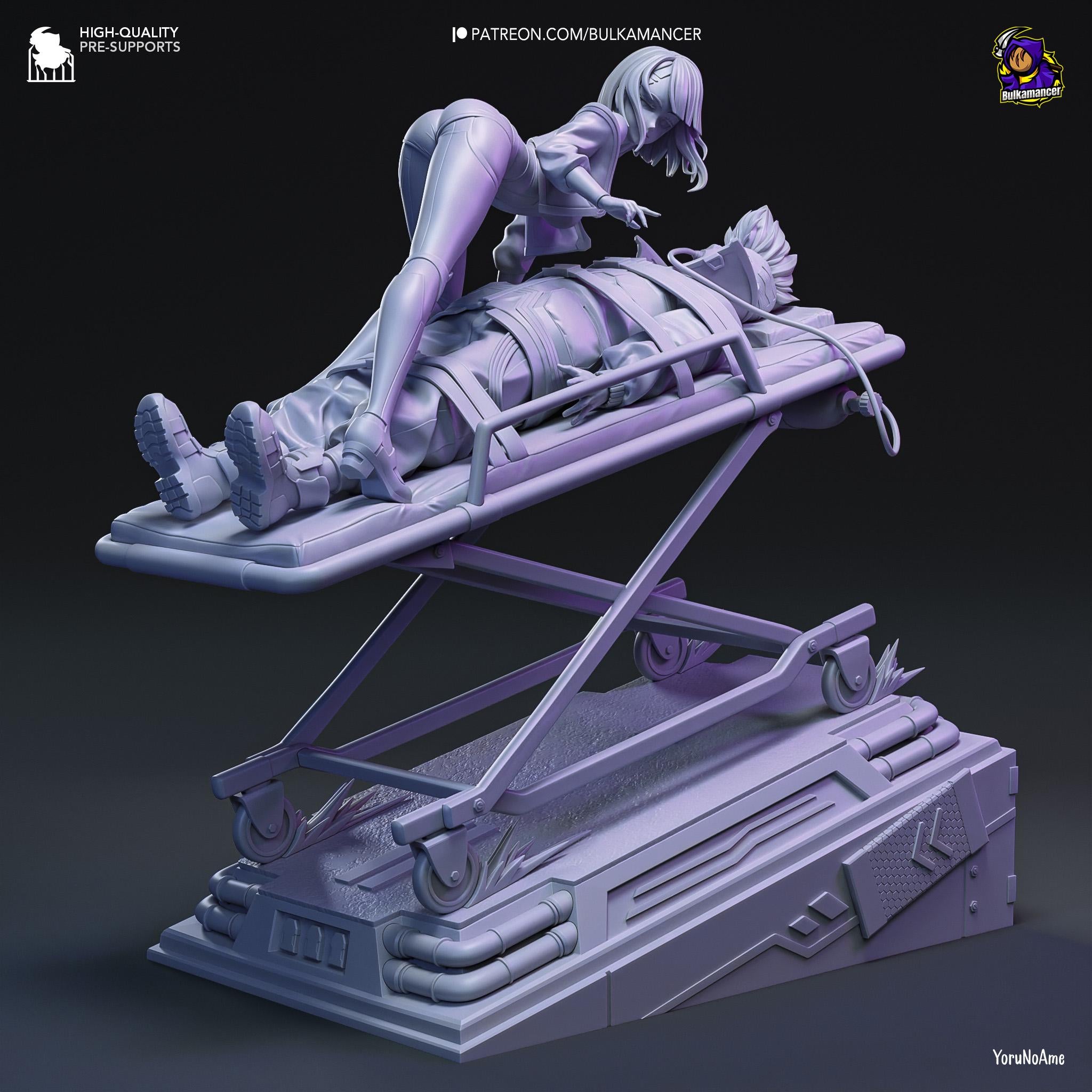 Lucy & David Unpainted Resin Figurine | Cyberpunk Edgerunners Collector Statue