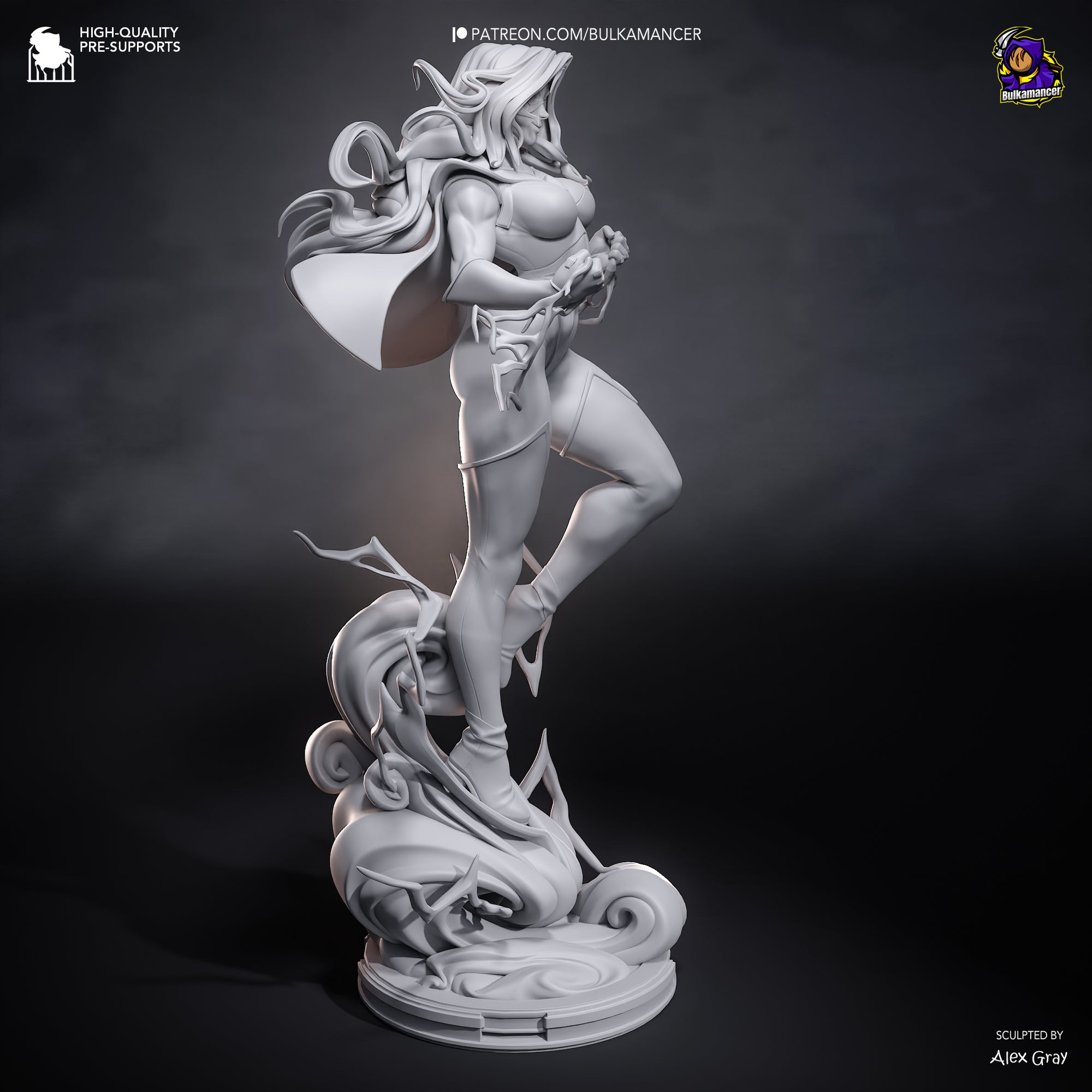 Bright Cardigan Resin Statue • Heroine Display Figure  Unpainted Collector Model