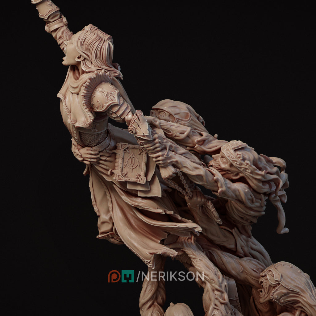 Torment of Faith Statue • Fantasy Figure • 75mm or 140mm • Unpainted • Nerikson