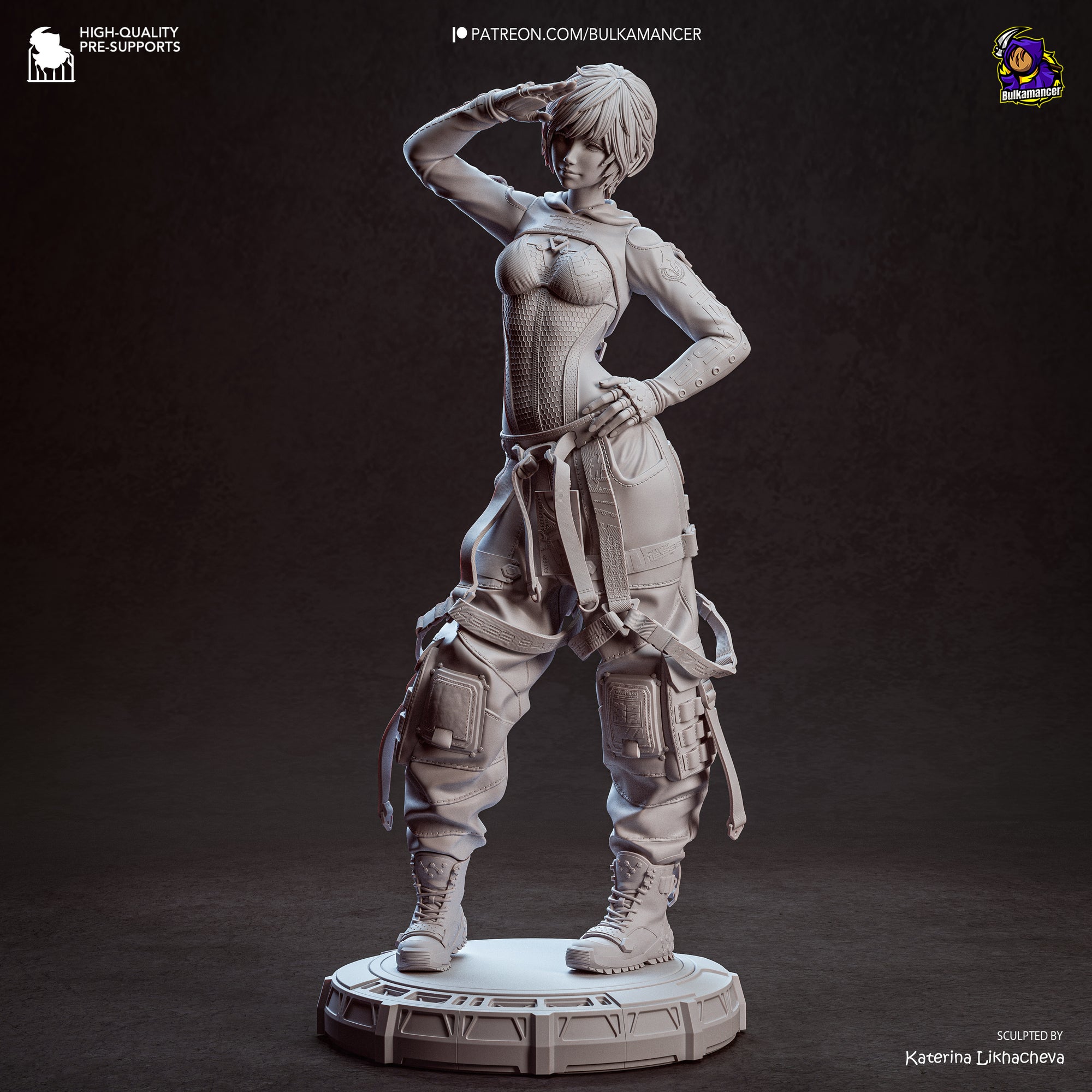 Airborne Squad Engineer • 205mm Sci-FiDisplay Figure • Bulkamancer • Unpainted