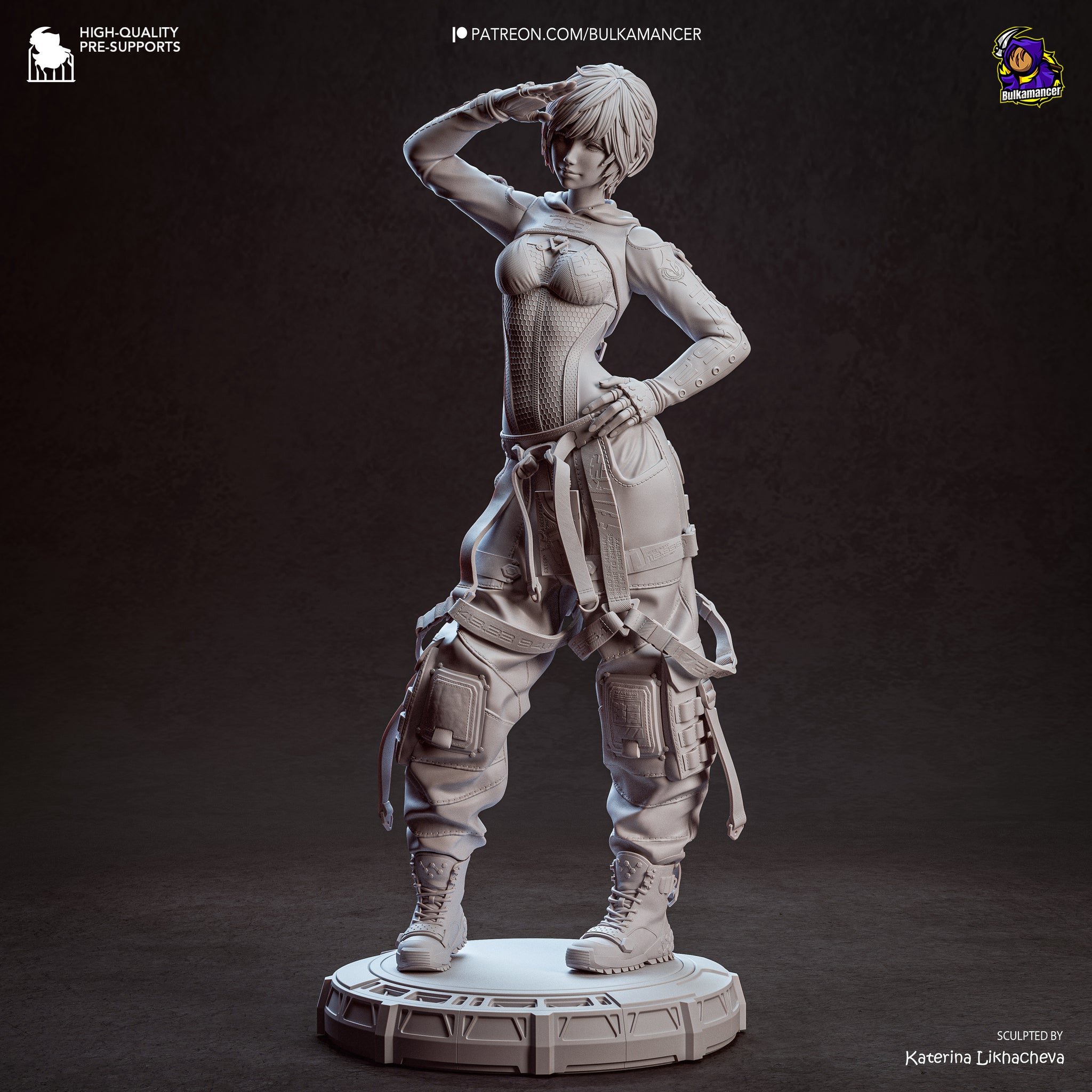 Airborne Squad Engineer • 205mm Sci-FiDisplay Figure • Bulkamancer • Unpainted