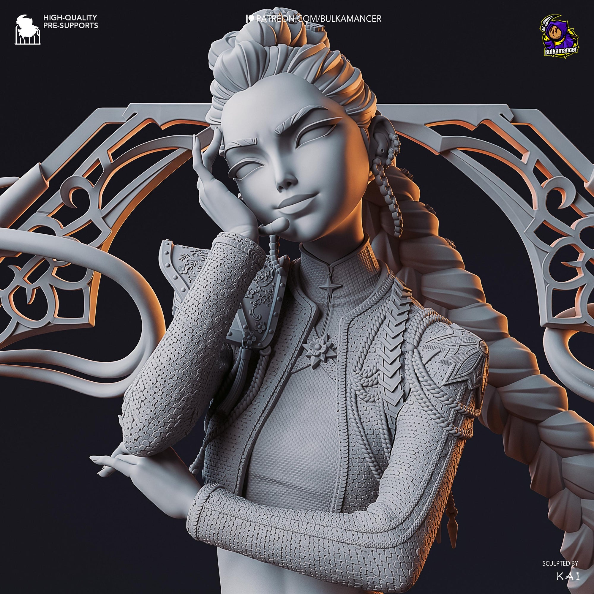 Golden Vocalist” – Unpainted Resin Statue by Bulkmancer | K-Pop Demon Hunter