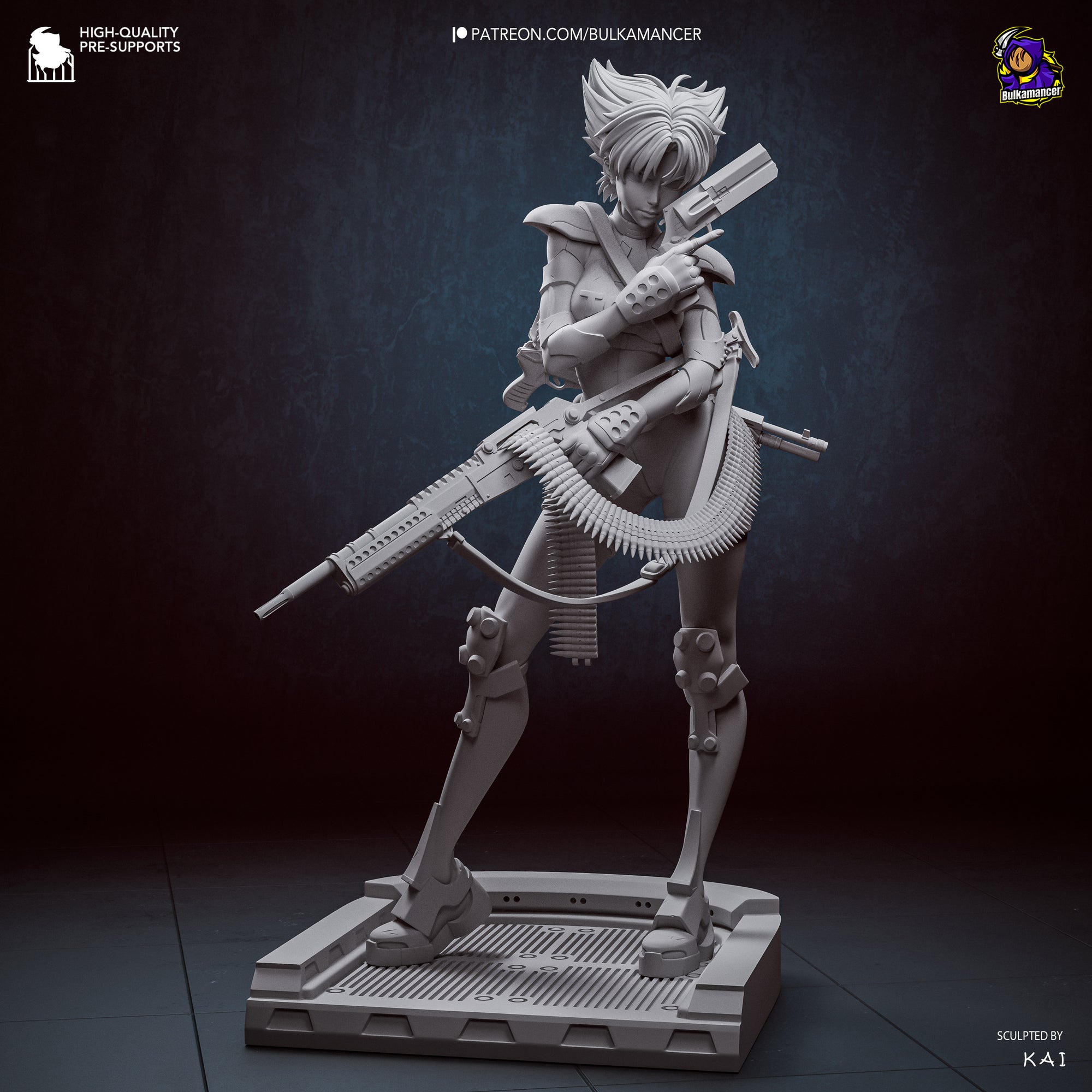 Task Force Agent | Cyberpunk Operative | 224mm Display Model | Unpainted