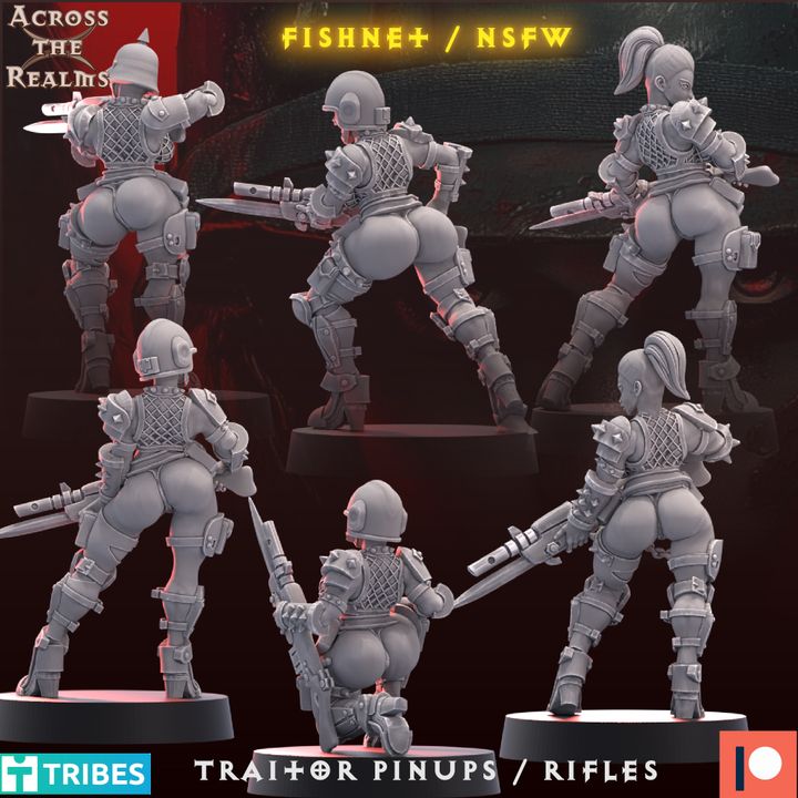 The image is a collage of six different views of a female character in a fighting stance, wearing a helmet and holding a weapon.