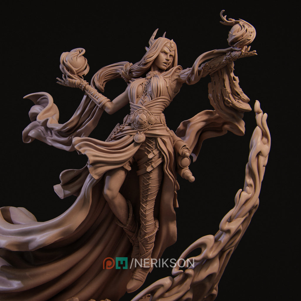 Price of Magic | Fantasy Sorceress Miniature by Nerikson | Unpainted Resin Model