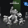a group of three detailed figurines of a character named Iron Horse, each with unique features and accessories.
