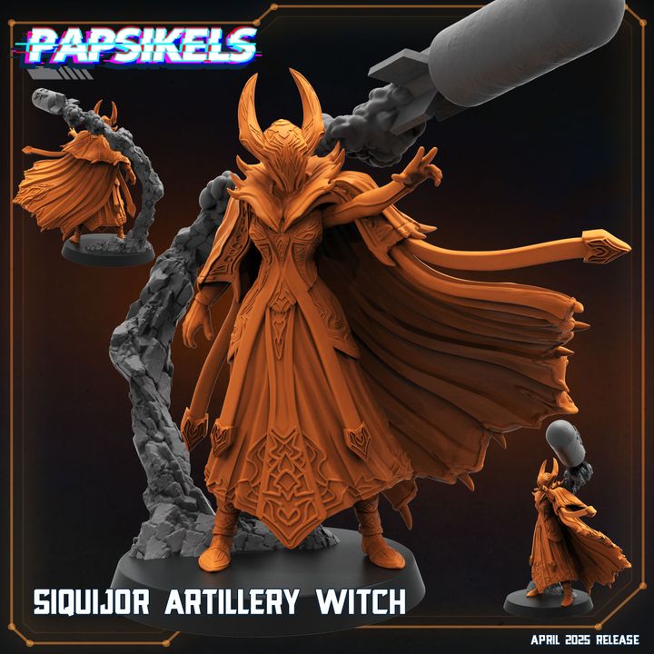 Siquihor Artillery Witch | Trench Crusade Compatible | Designed by Papsikels