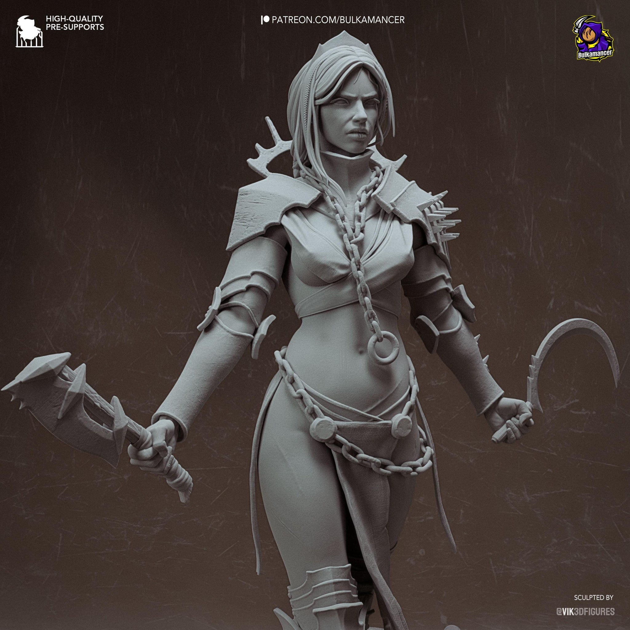 Clang – Dark Fantasy Executioner Display Statue | 3D Printed Resin Figure | Unpainted Collector Model