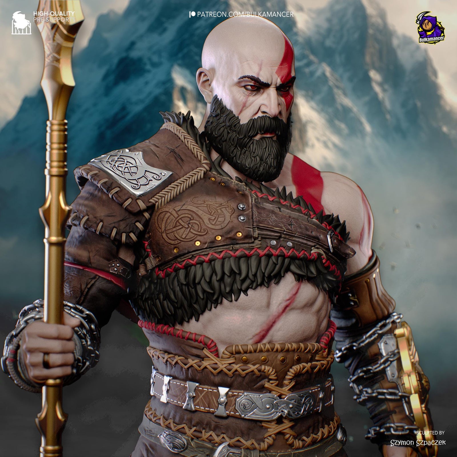 a man with a beard holding a staff