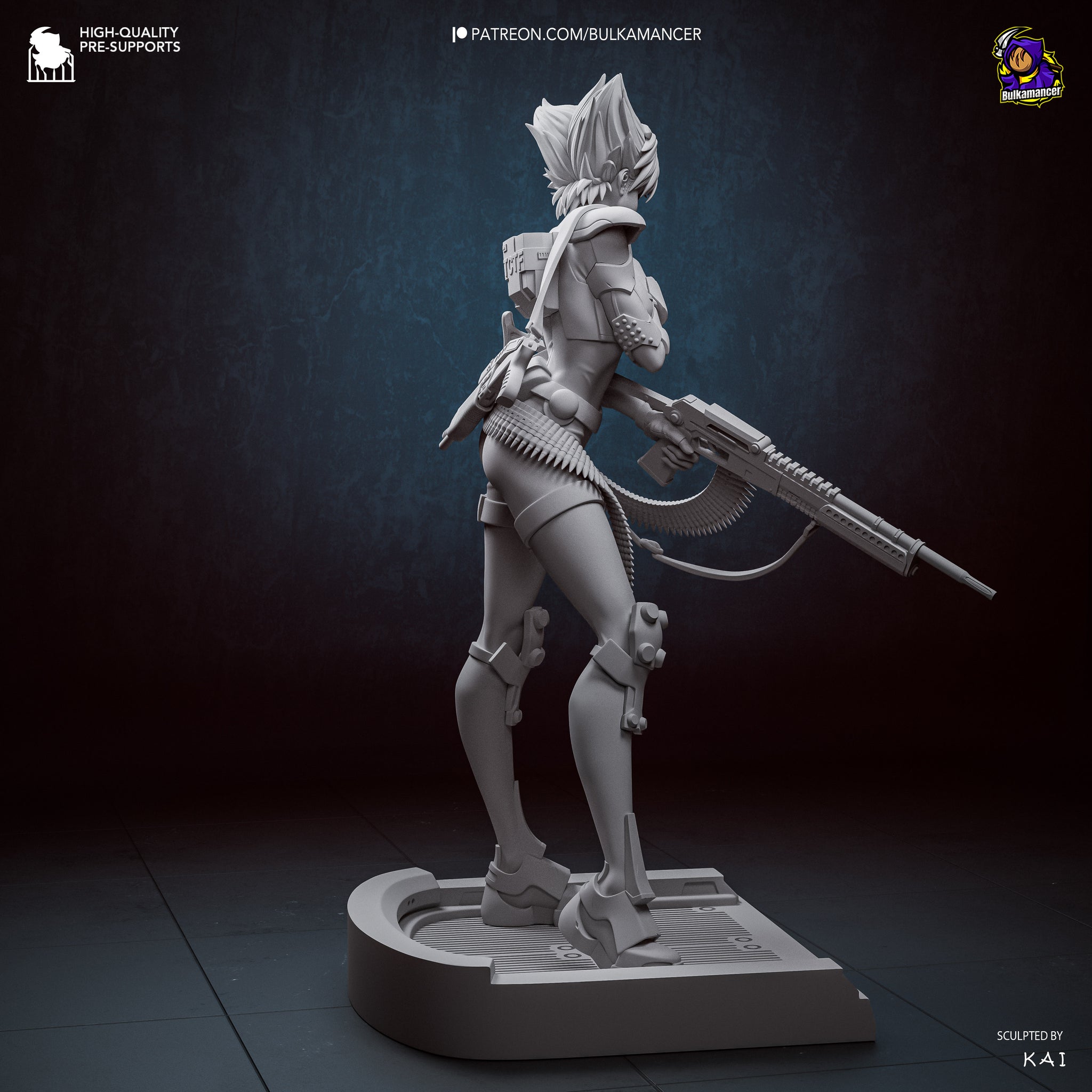 Task Force Agent | Cyberpunk Operative | 224mm Display Model | Unpainted