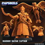 Marawi Sultan Captain | Grimdark Fantasy Commander | Trench Compatible | Unpainted Display Model | Papsikels Sculpt