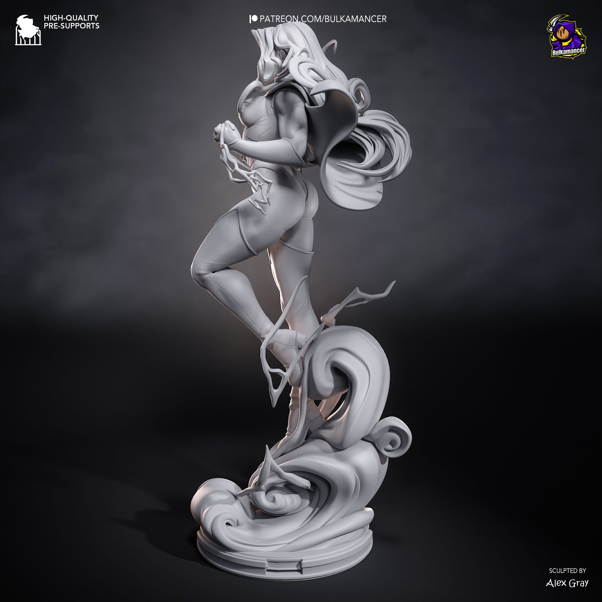Bright Cardigan Resin Statue • Heroine Display Figure  Unpainted Collector Model