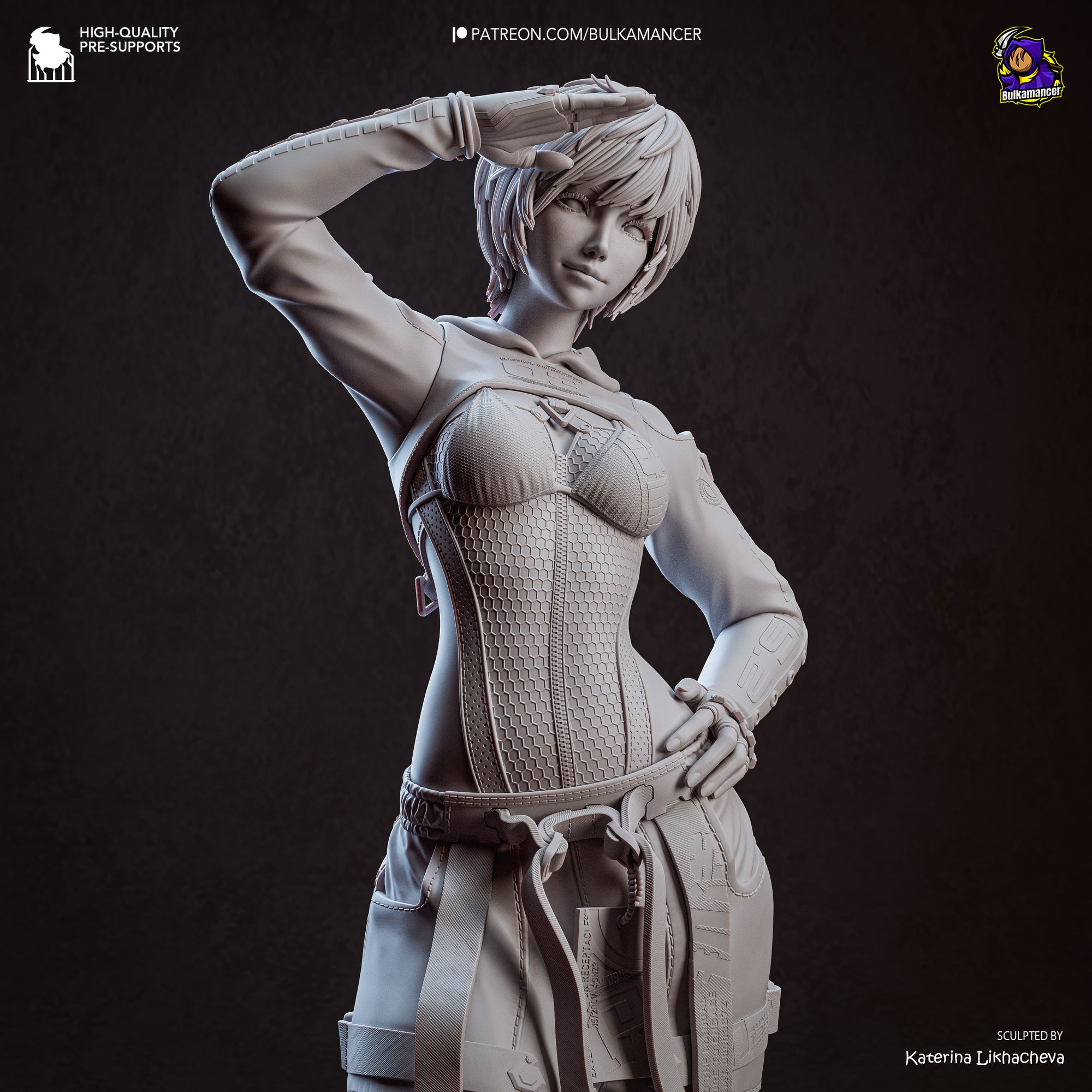 Airborne Squad Engineer • 205mm Sci-FiDisplay Figure • Bulkamancer • Unpainted