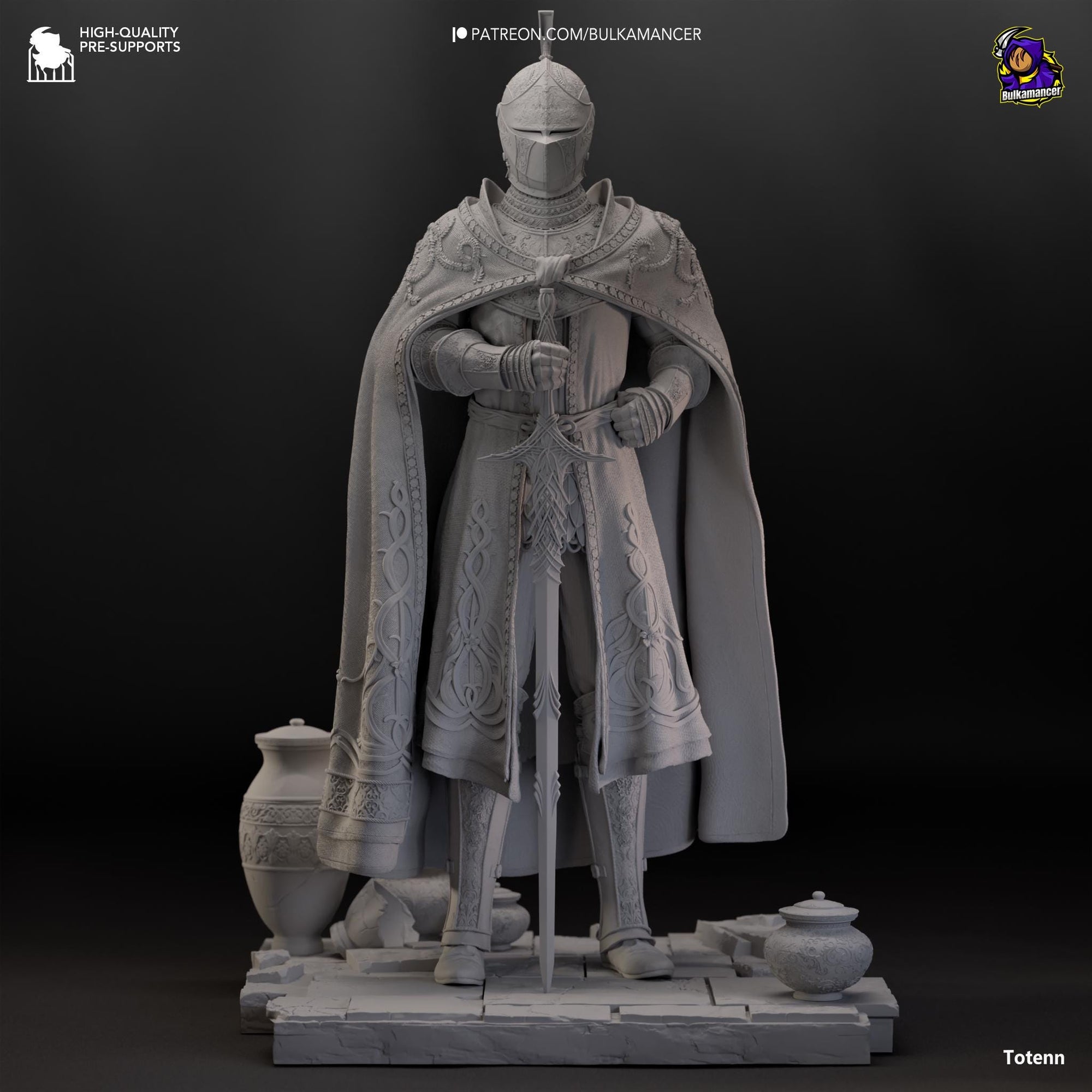 a statue of a man dressed in armor