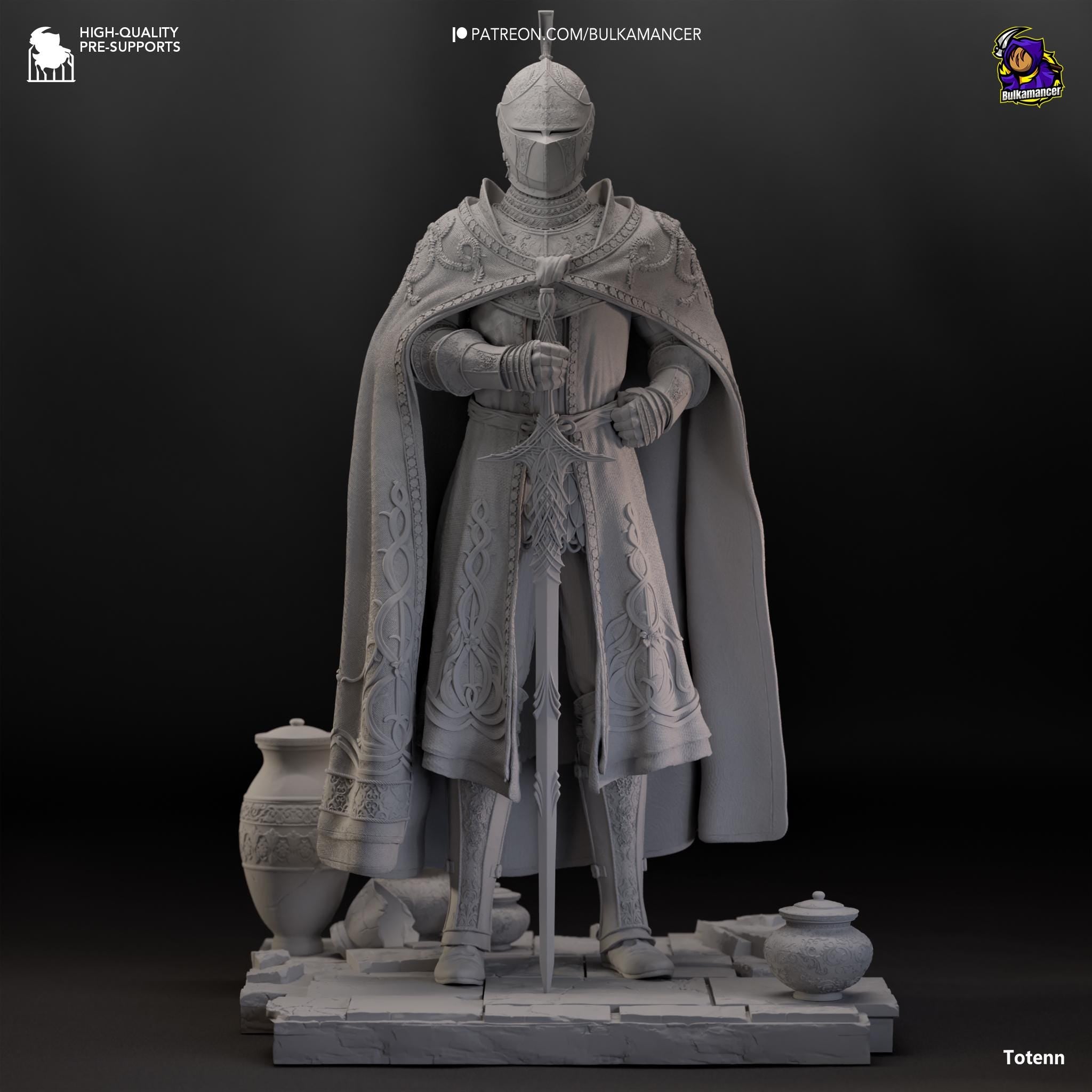 a statue of a man dressed in armor