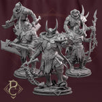 Necrotic Barbarians x7 assorted. - D&D Demons, Fighter, Paladin - TC Proxy