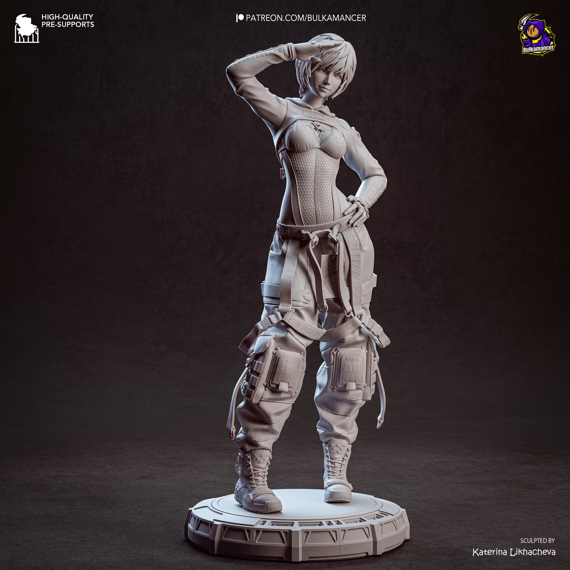 Airborne Squad Engineer • 205mm Sci-FiDisplay Figure • Bulkamancer • Unpainted