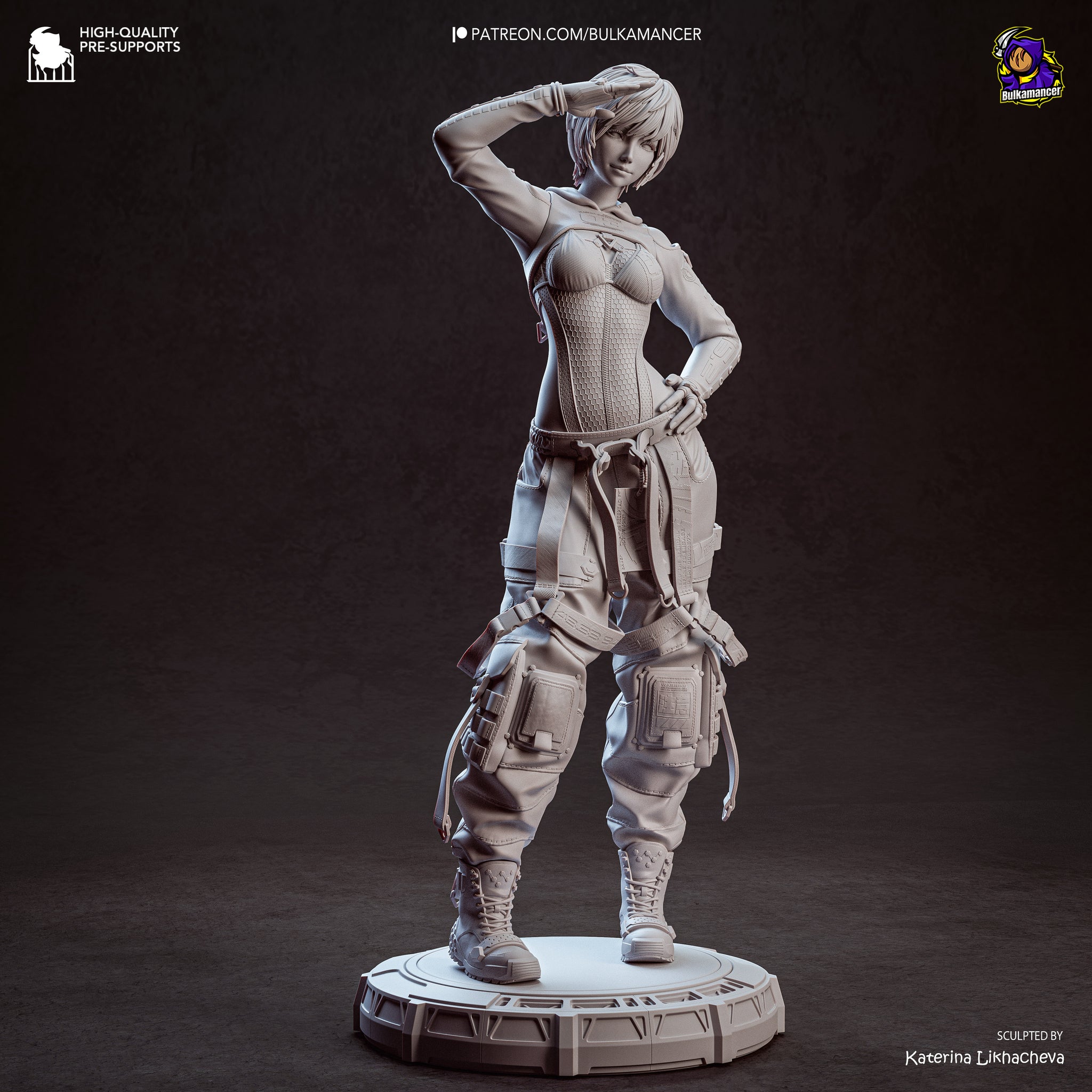 Airborne Squad Engineer • 205mm Sci-FiDisplay Figure • Bulkamancer • Unpainted