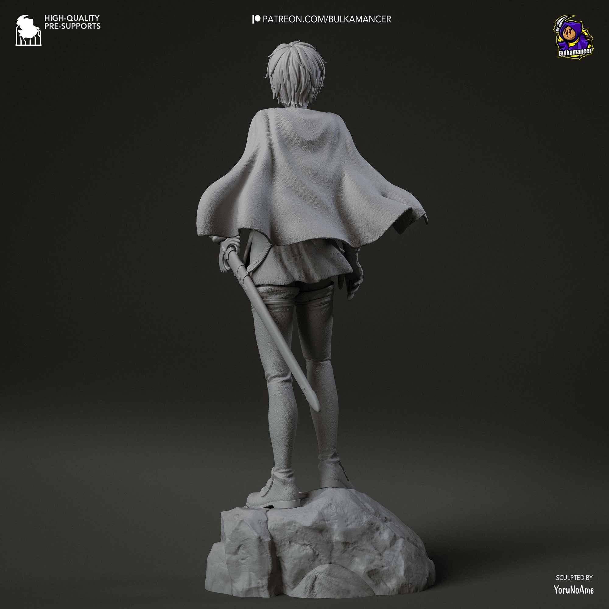Unit Commander Unpainted Resin Statue | Female Knight Commander Figure | Fantasy Armor Display Model
