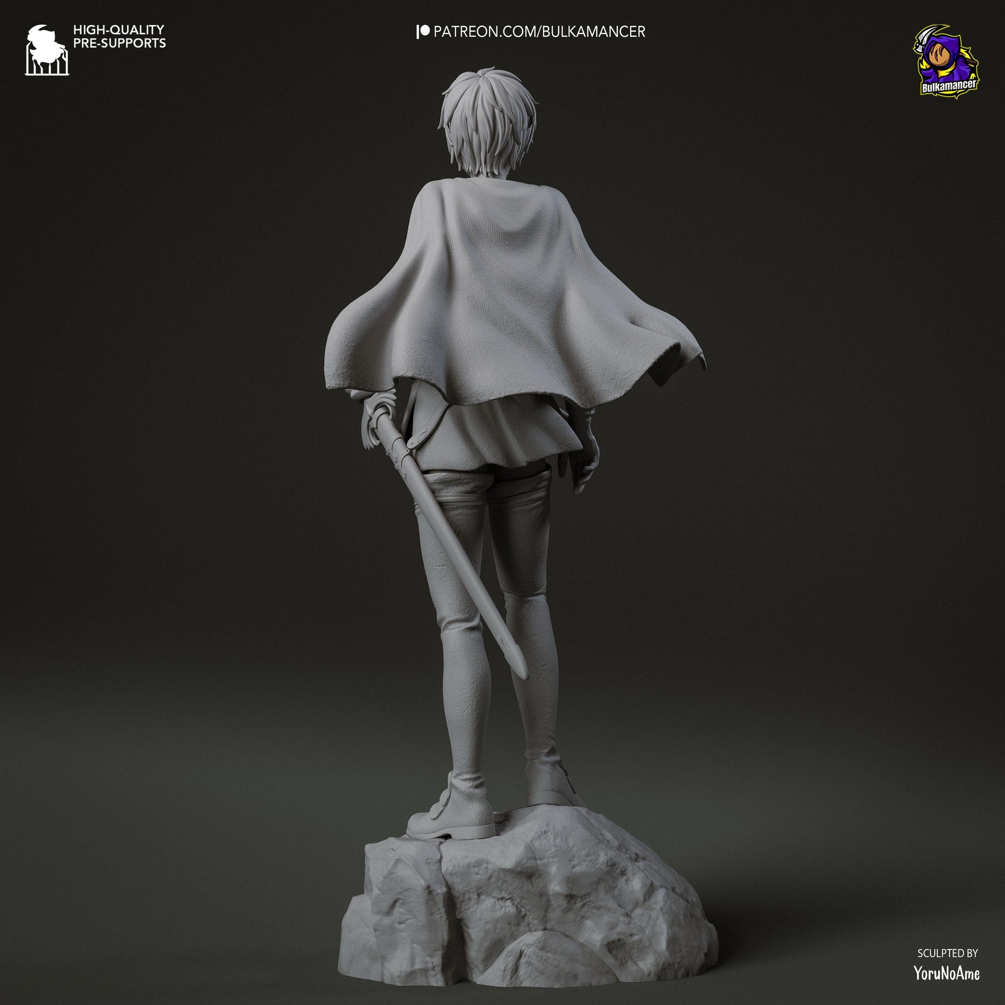 Unit Commander Unpainted Resin Statue | Female Knight Commander Figure | Fantasy Armor Display Model
