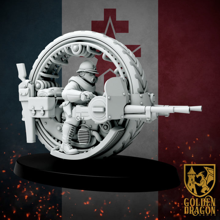New French Republic - Monowheel Chasseurs x3 |  Golden Dragon Games