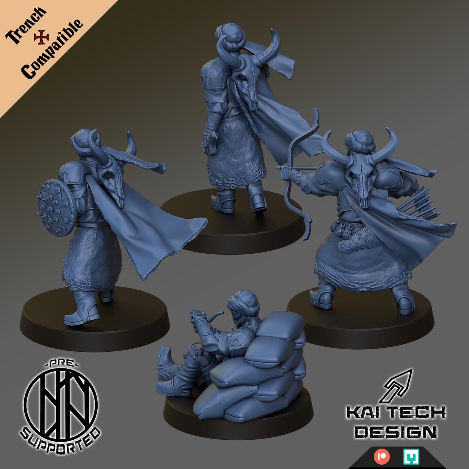 Trench Crusade Proxy - Sultanate Assassin x4 With trench Bases