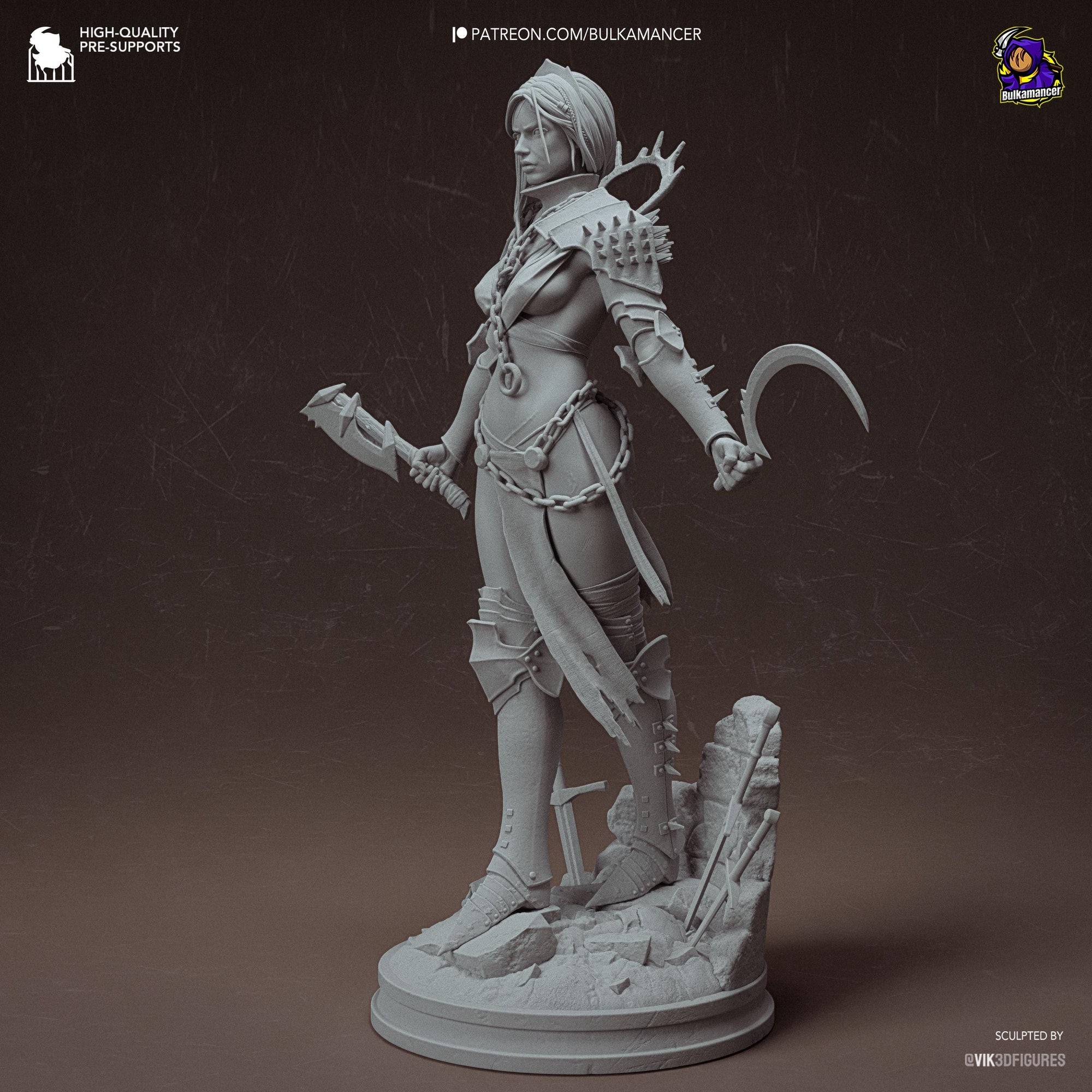 Clang – Dark Fantasy Executioner Display Statue | 3D Printed Resin Figure | Unpainted Collector Model
