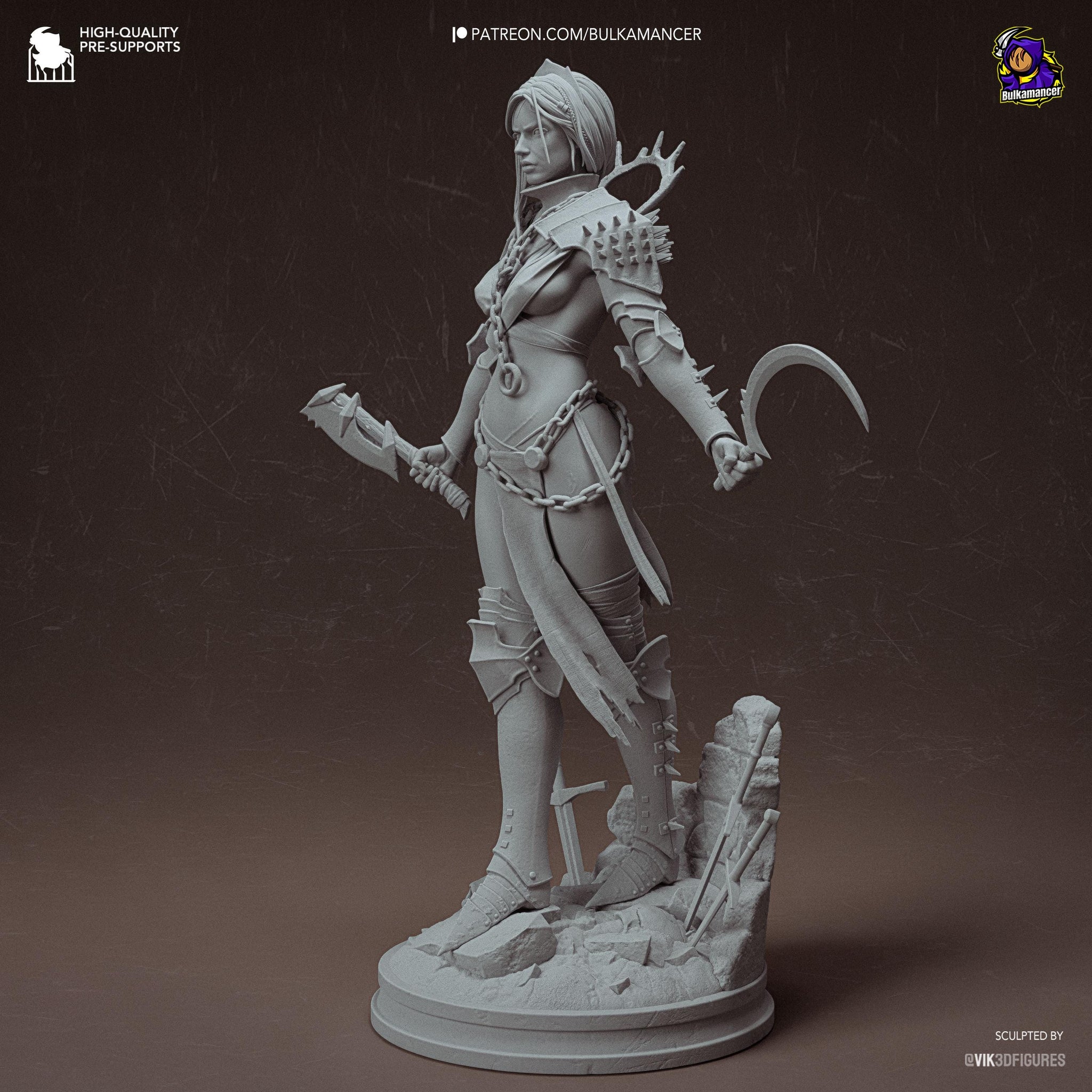 Clang – Dark Fantasy Executioner Display Statue | 3D Printed Resin Figure | Unpainted Collector Model